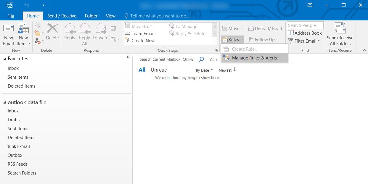 Manage rules and alerts in Outlook