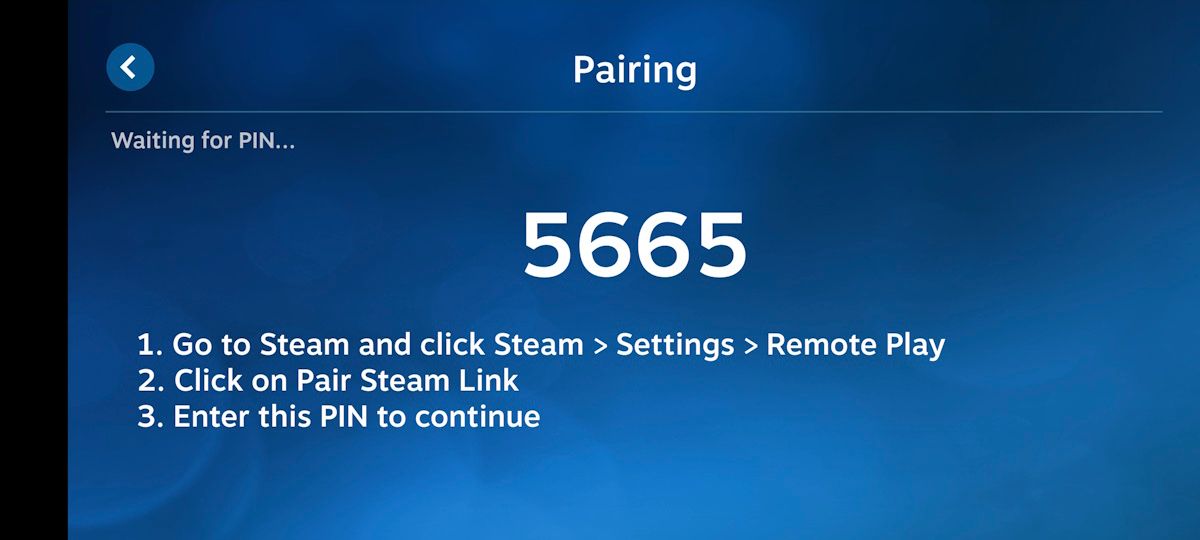 Pairing to a new computer in the Steam Link app