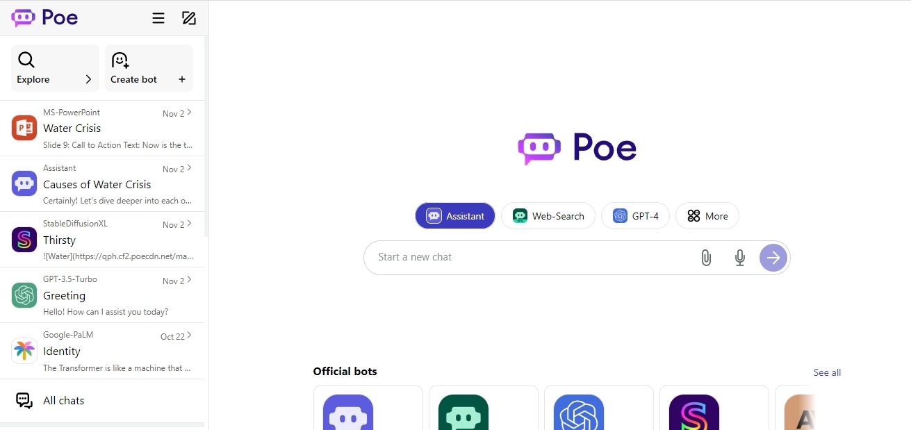 poe homepage