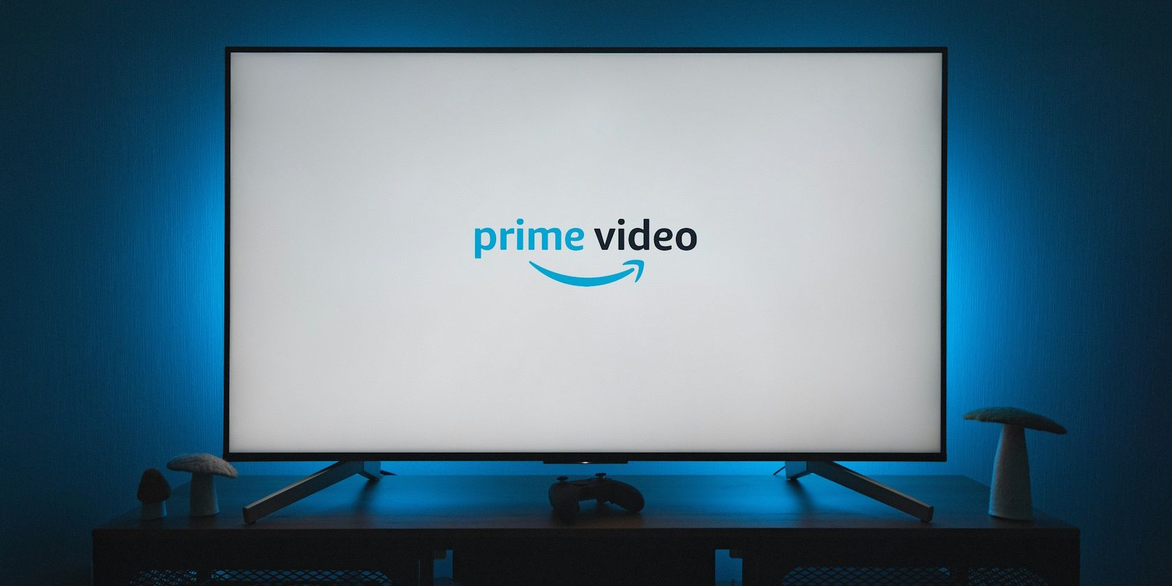 television screen with amazon prime video logo