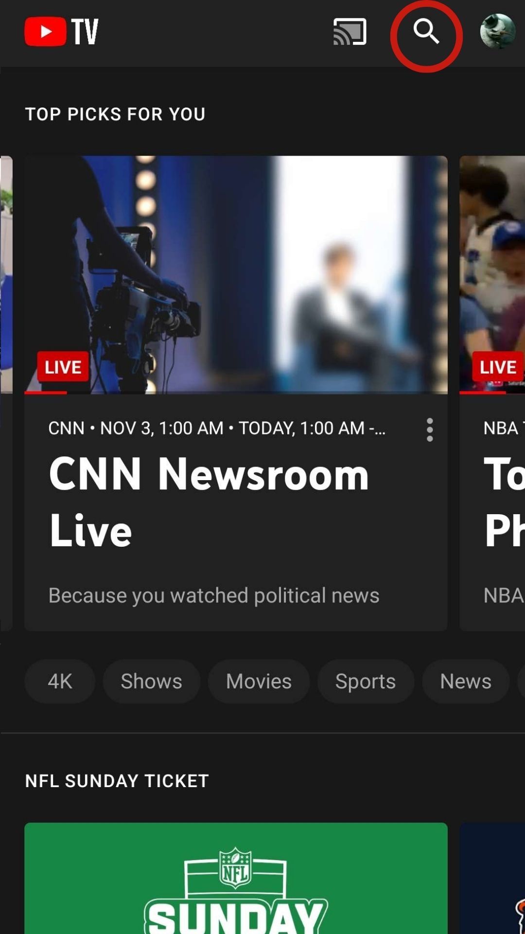 Cnn app youtube online tv