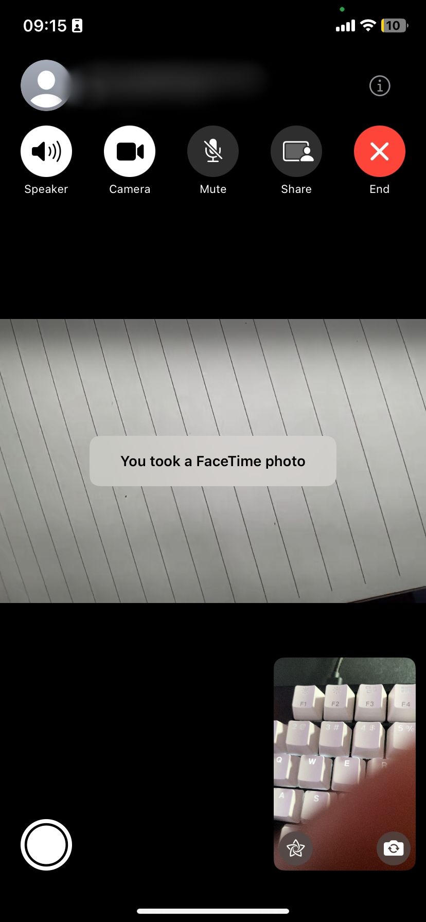 Capturing a FaceTime Live Photo