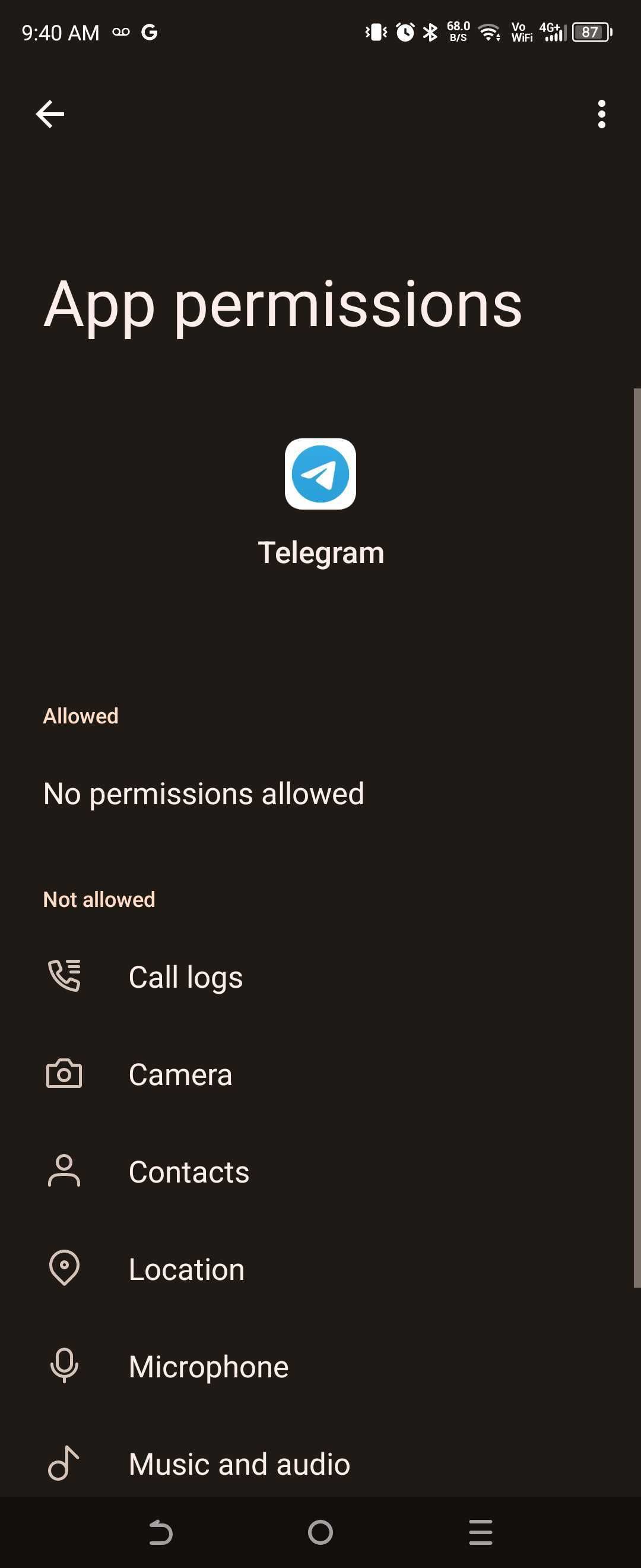 telegram settings options