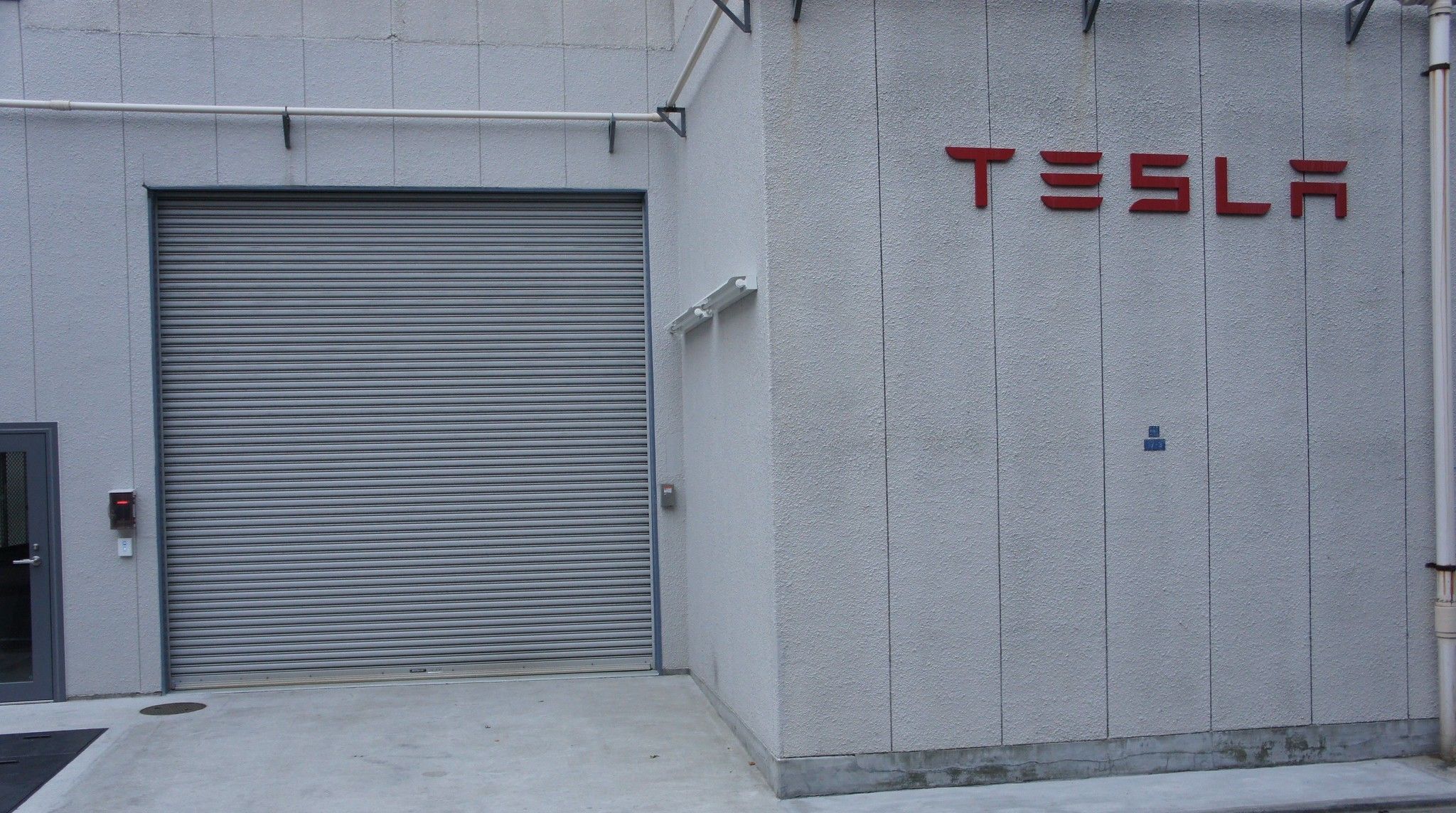 image of tesla garage exterior