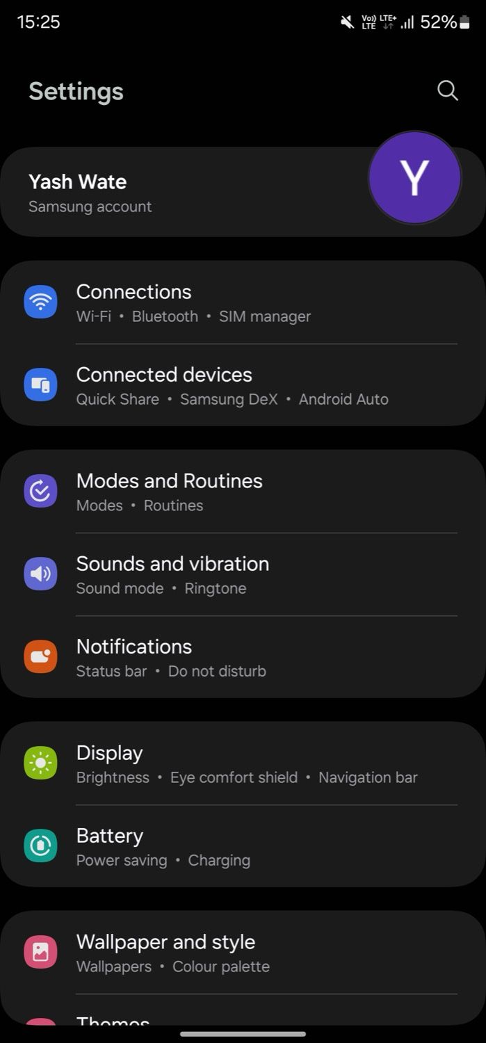 Samsung-Einstellungen-App