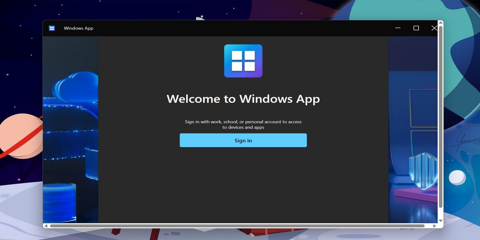 Screenshot of Windows App running on Windows 11 PC