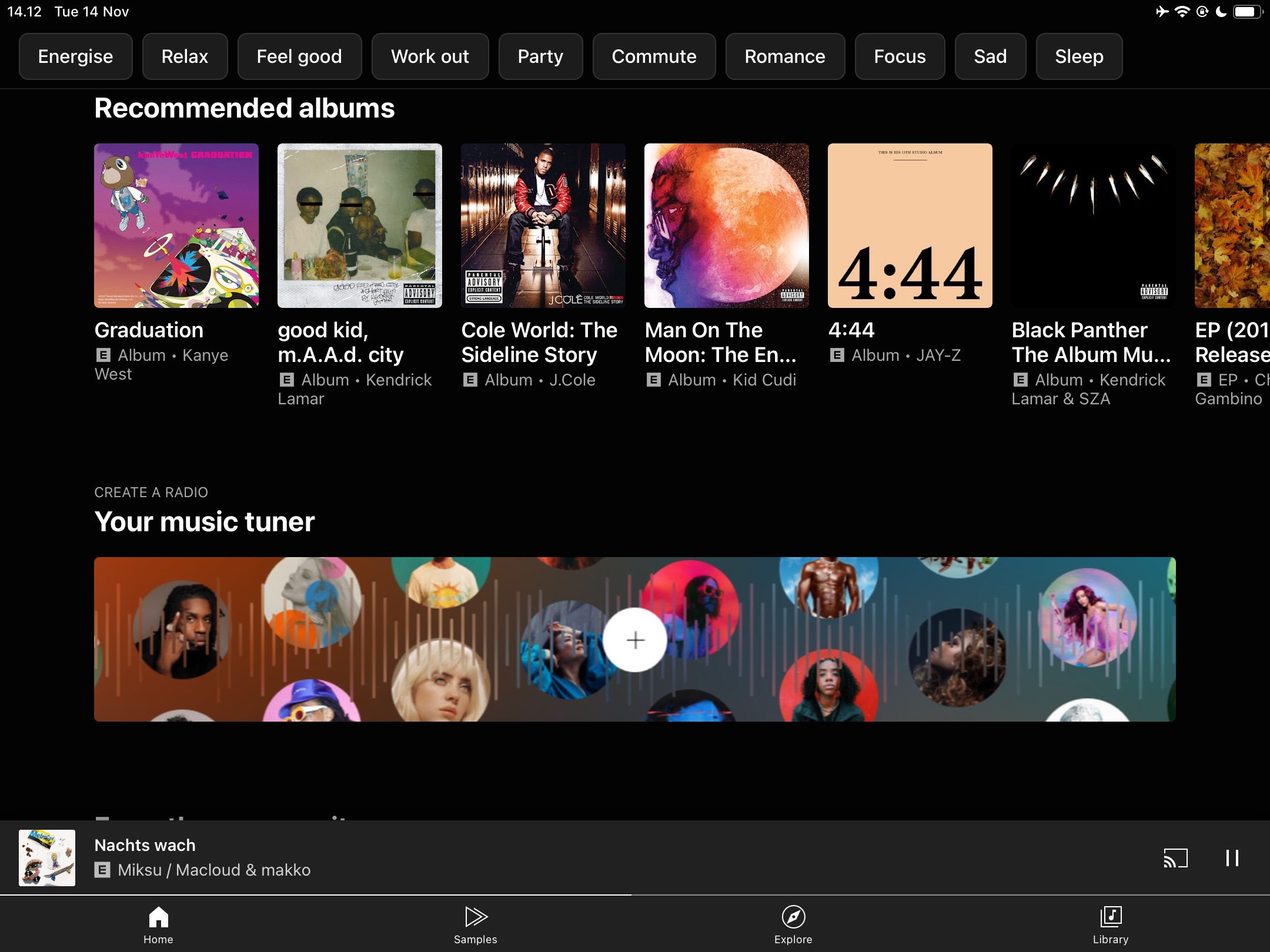 The YouTube Music App Interface