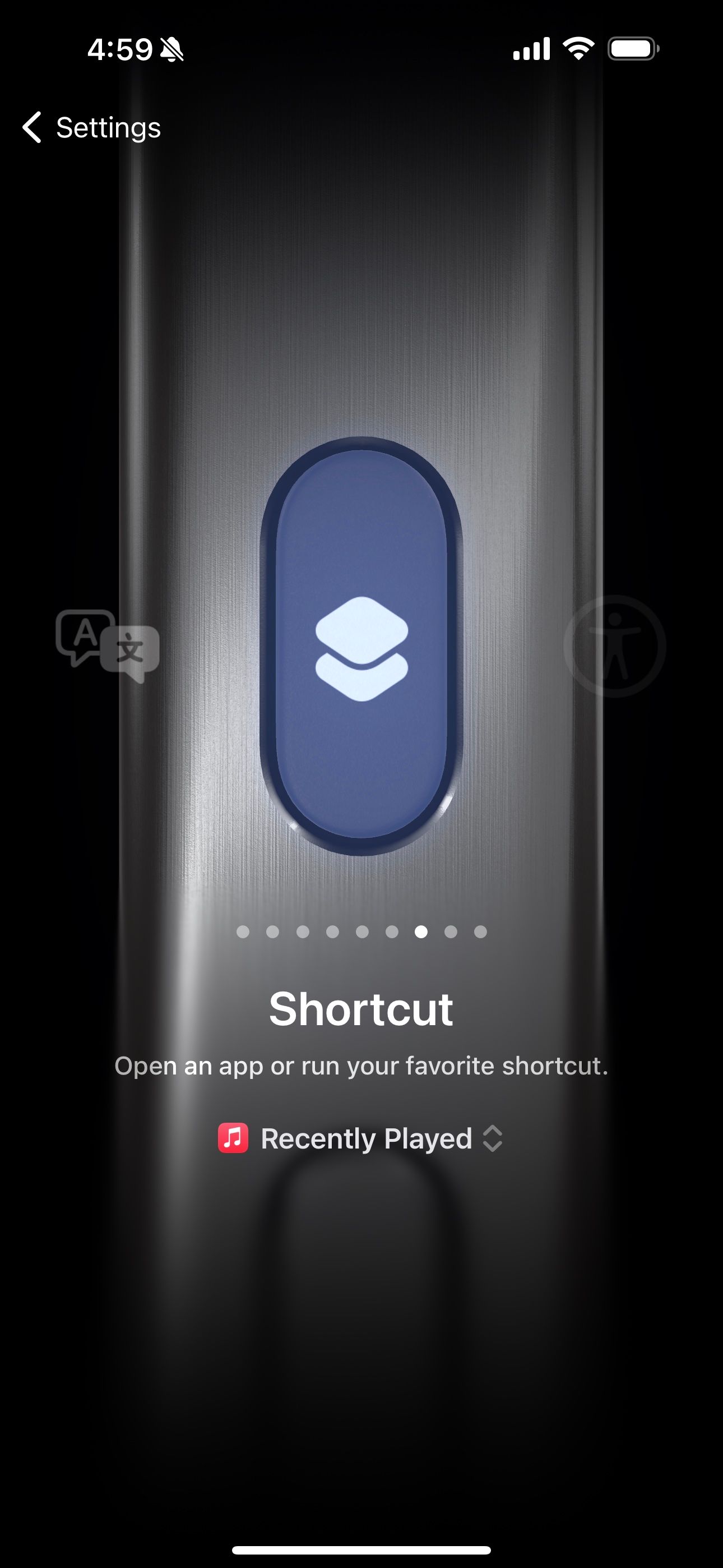 iPhone 15 Action Button Shortcut option