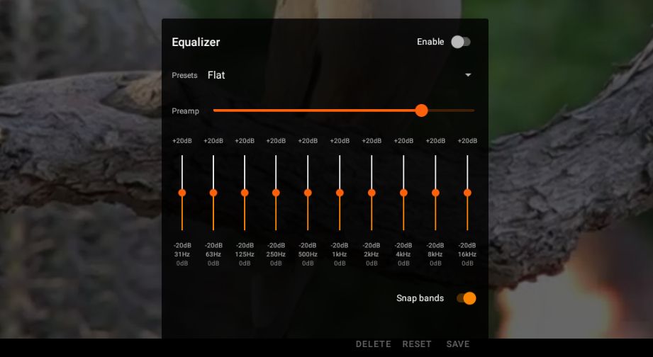 adjusting volume with the equalizer in vlc media player