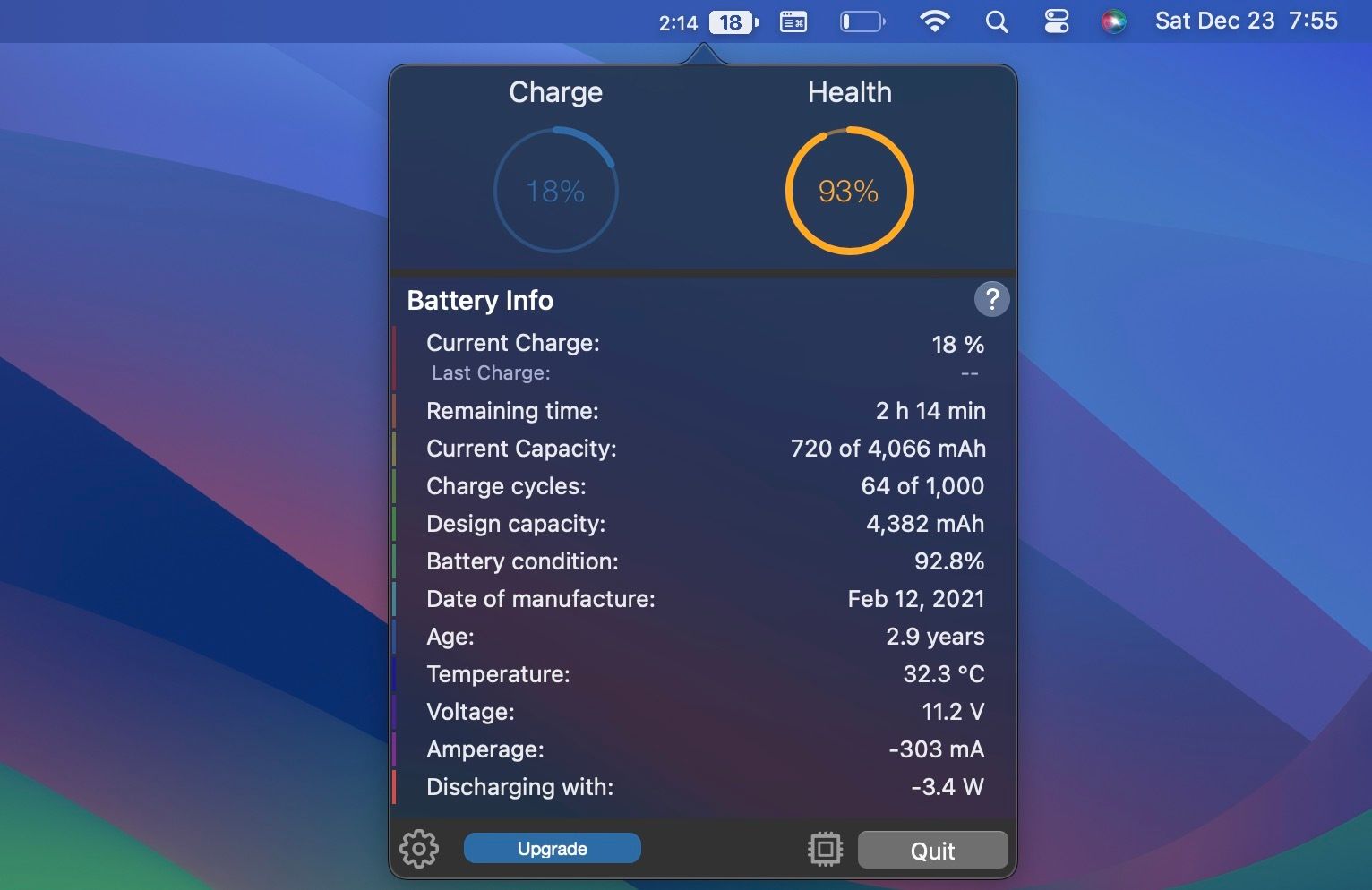 Better Battery 2 in macOS