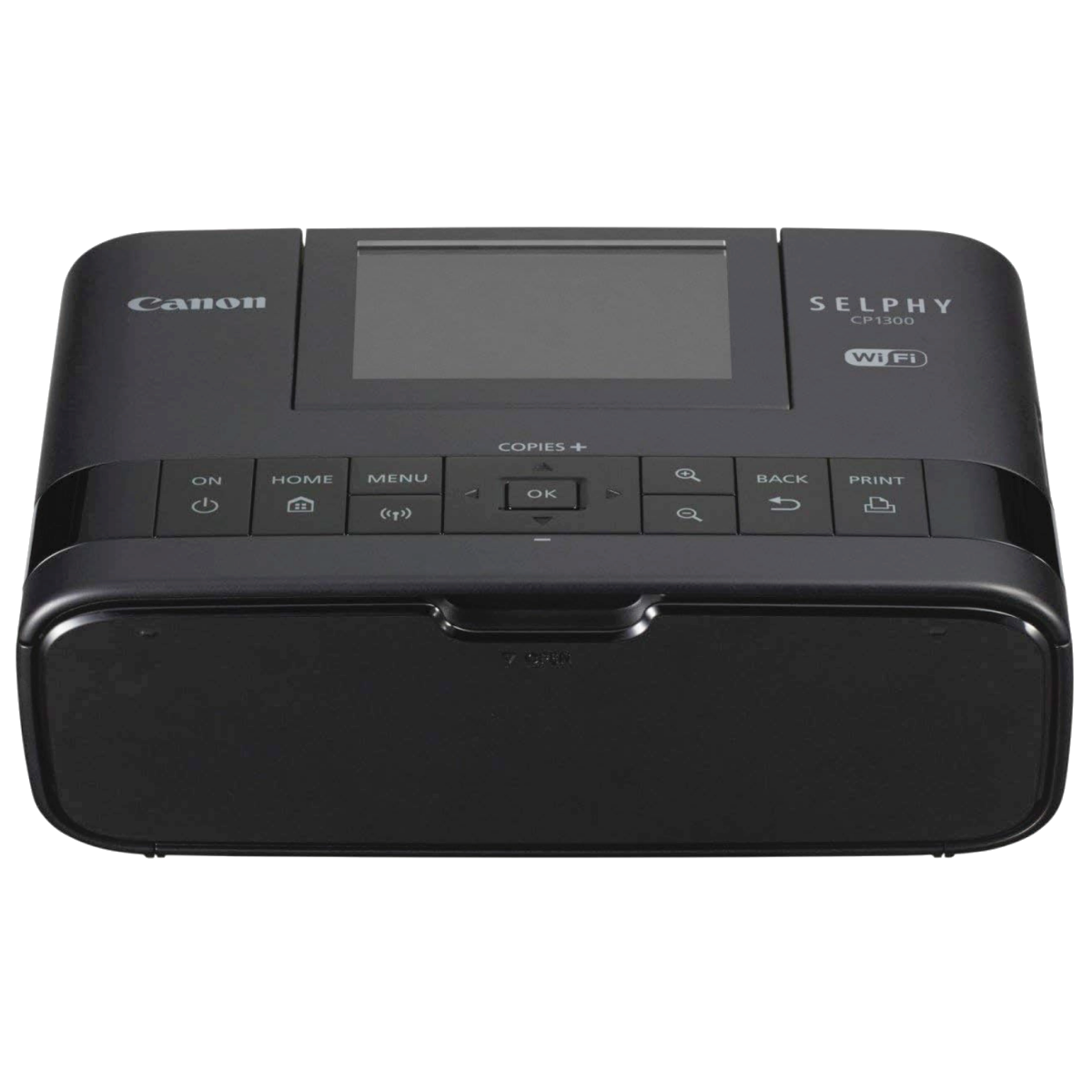 A black Canon Selphy CP1300 Photo Printer