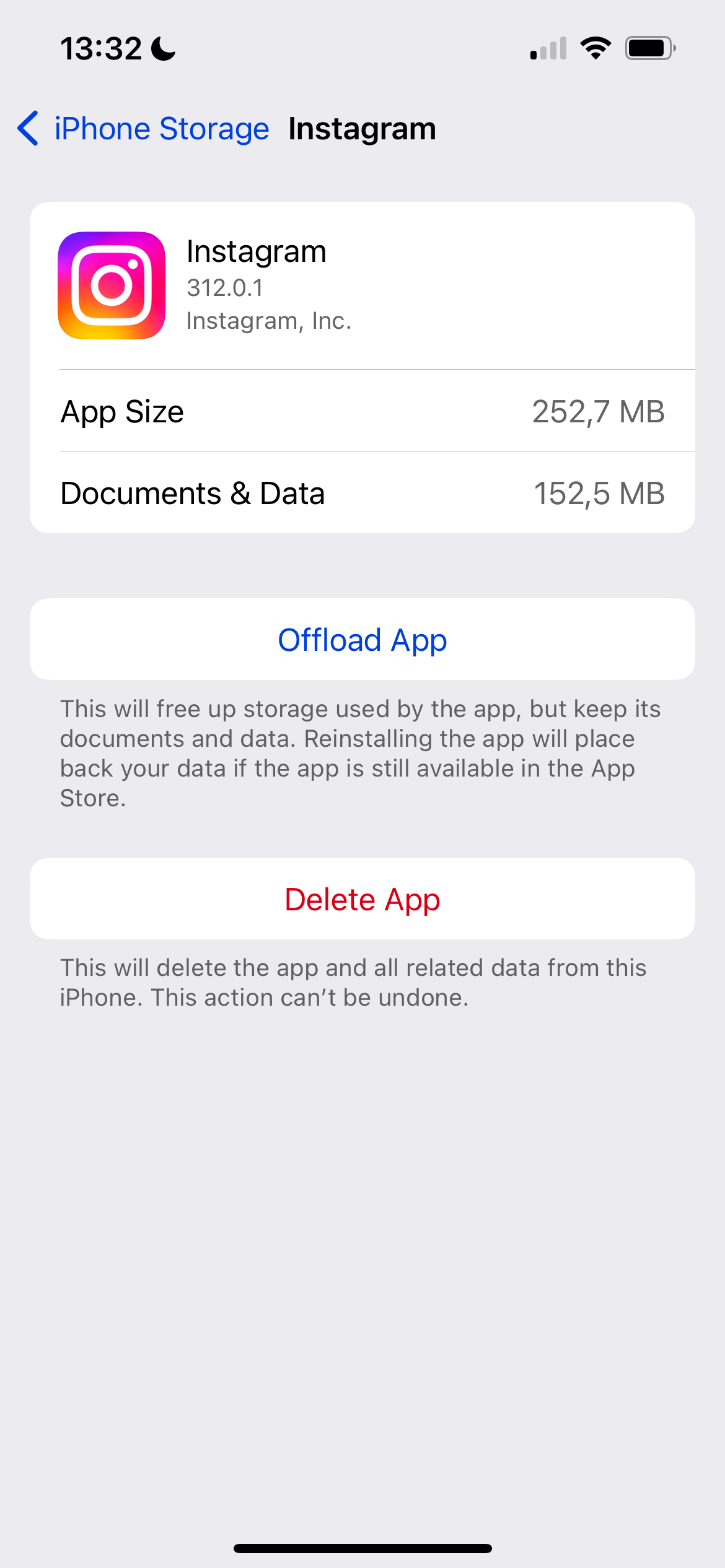 Delete Instagram From the Settings App in iOS 17