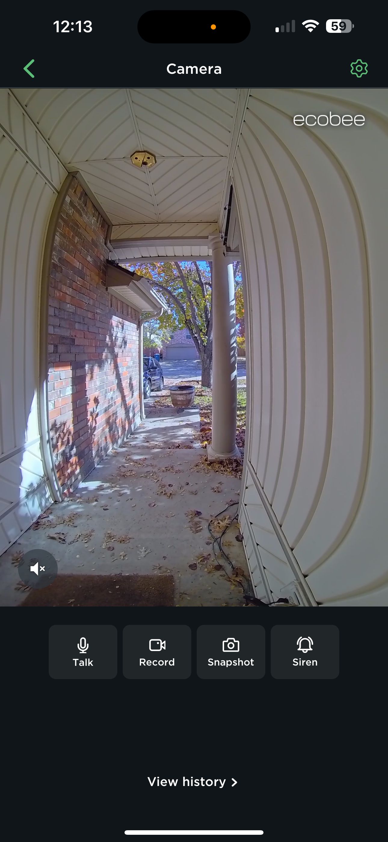 ecobee smart doorbell live camera view