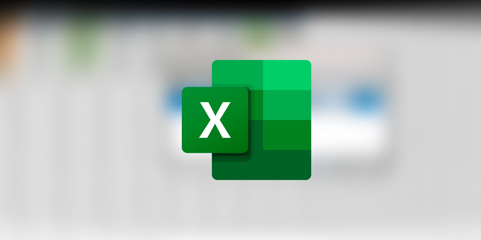 Excel logo on a blurred background