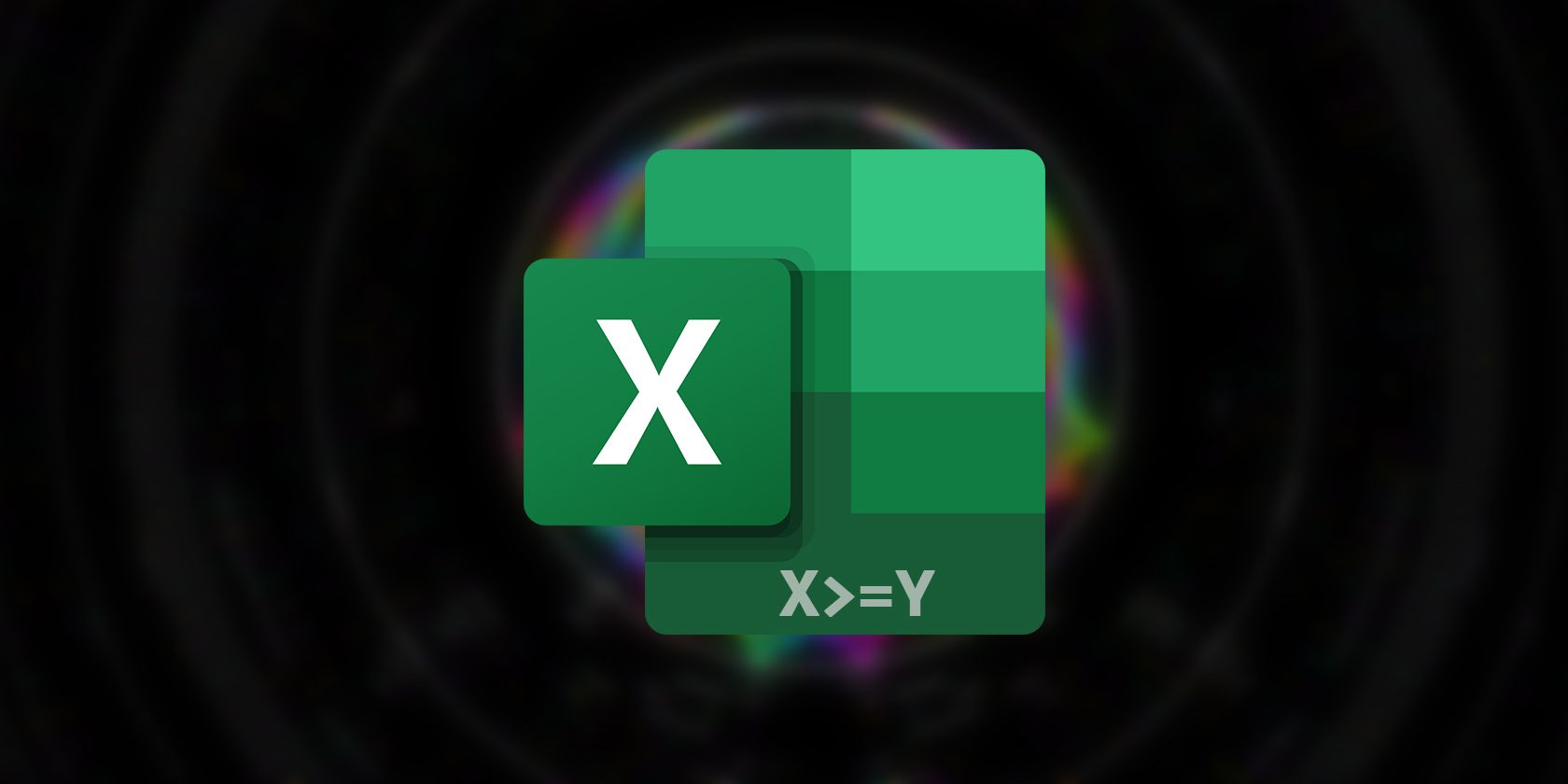 Excel logo with a formula underneath it