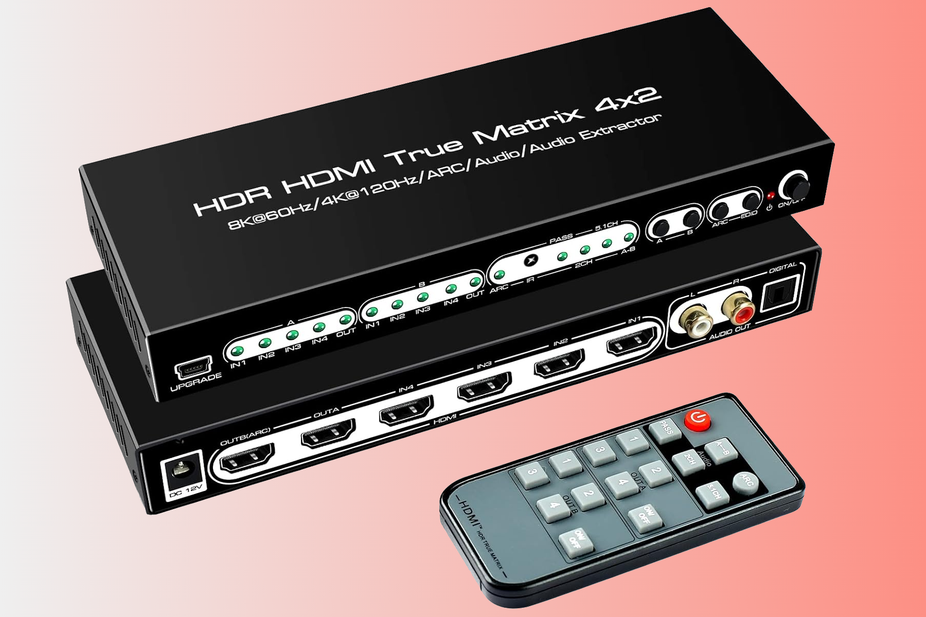 4K 60Hz 5 Port ARC HDMI 2.0 Switch , Hdmi splitter switcher with remote –  mrocioa