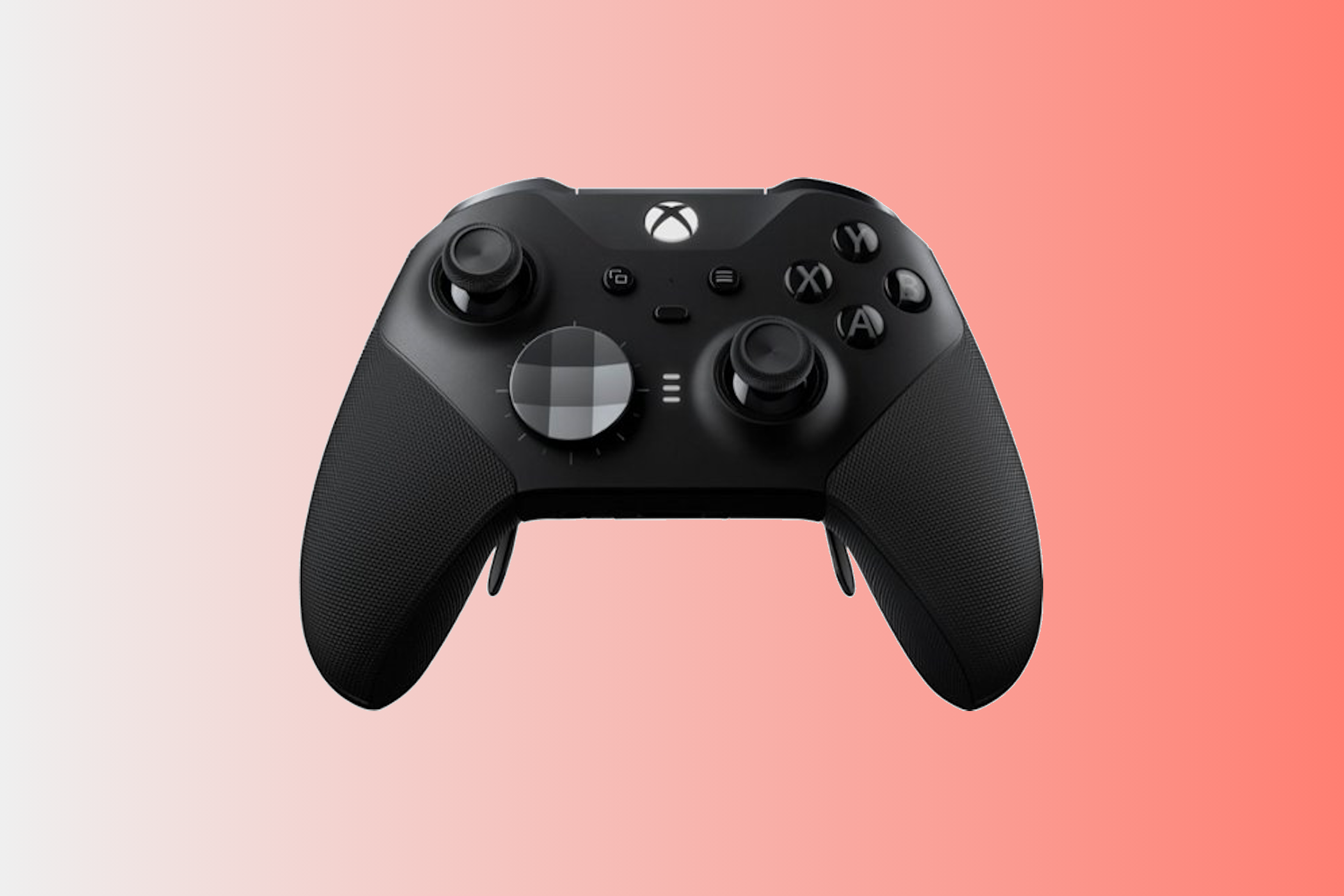 Microsoft Elite Series 2 controller on a gradient background