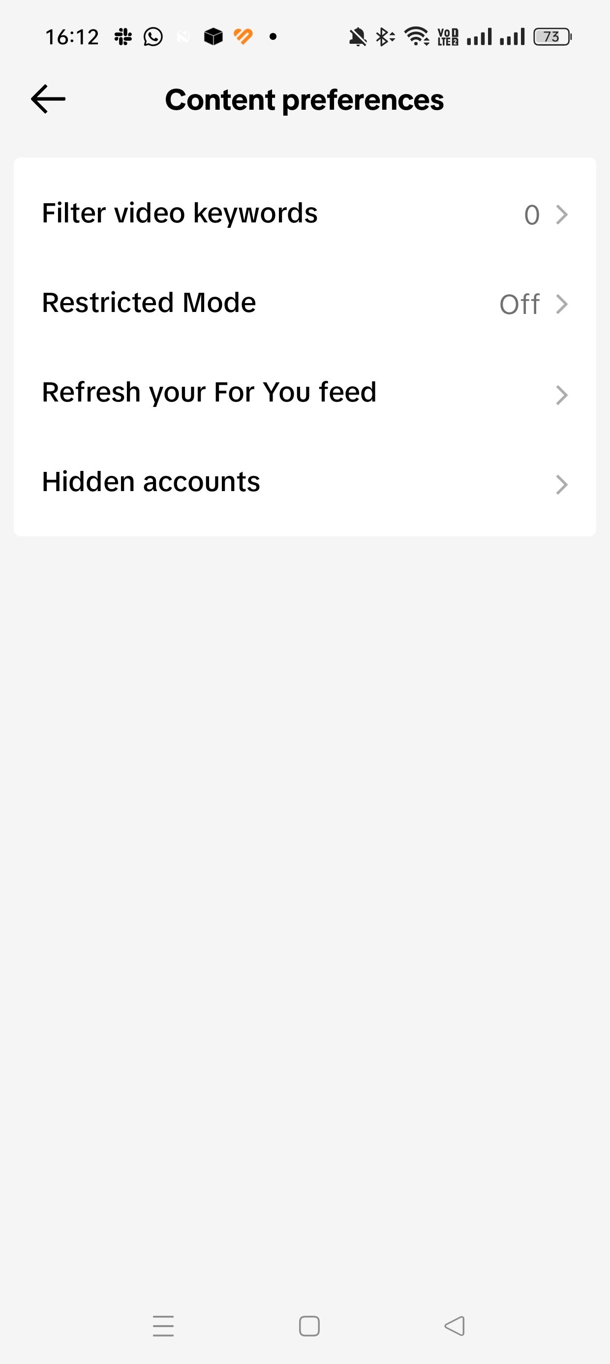 option to refresh your for you feed on tiktok