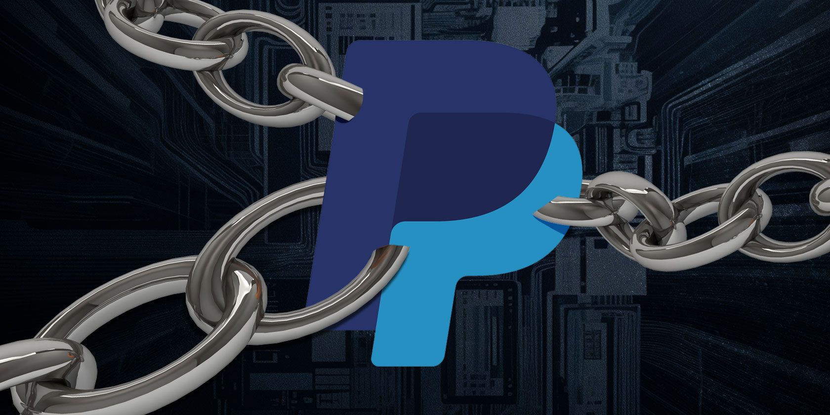 Paypal Logo in chains