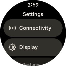 منوی تنظیمات در Pixel Watch 2 دارای سیستم عامل Wear OS 4