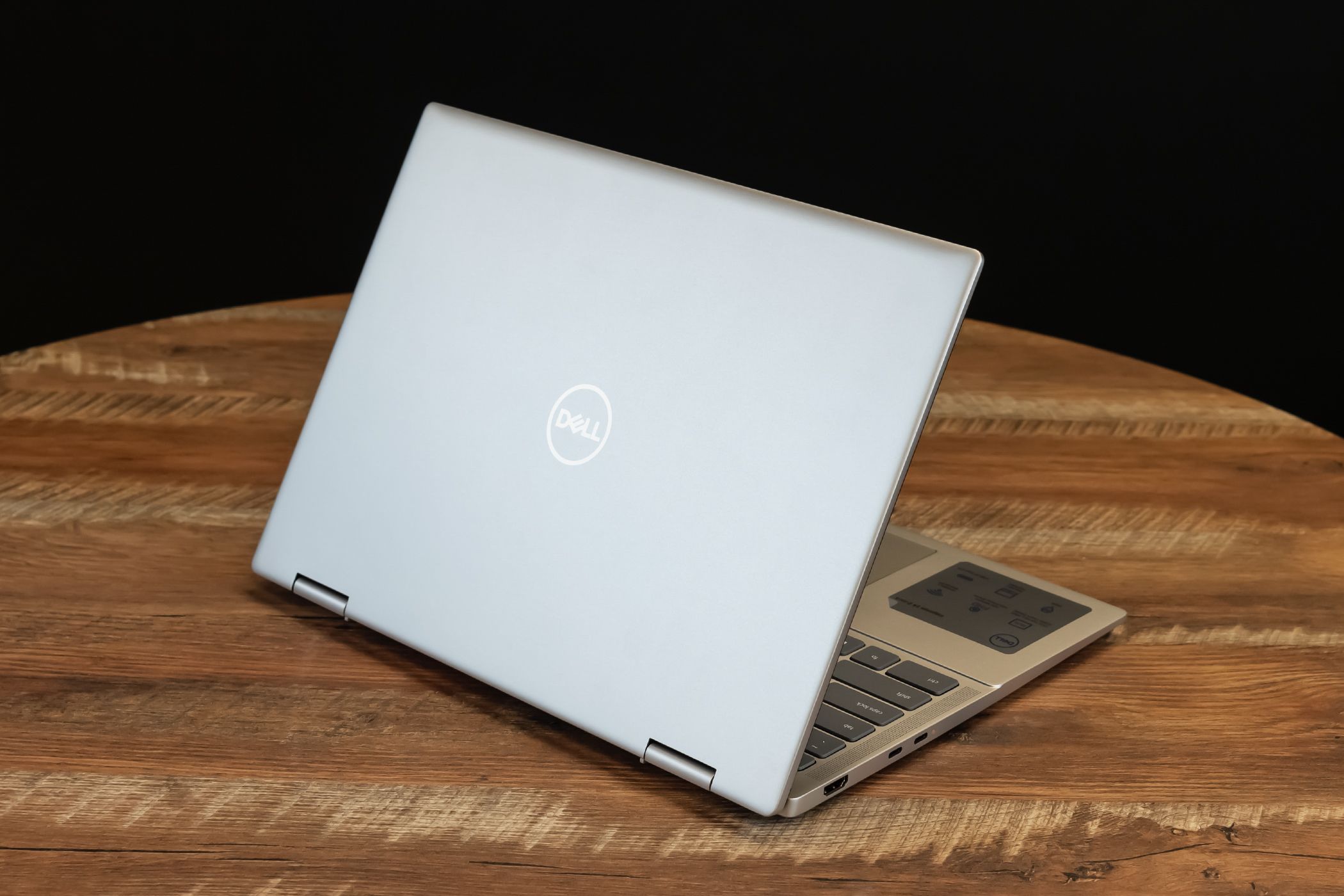 Rear of the open Dell Inspiron 14 2 in 1-2