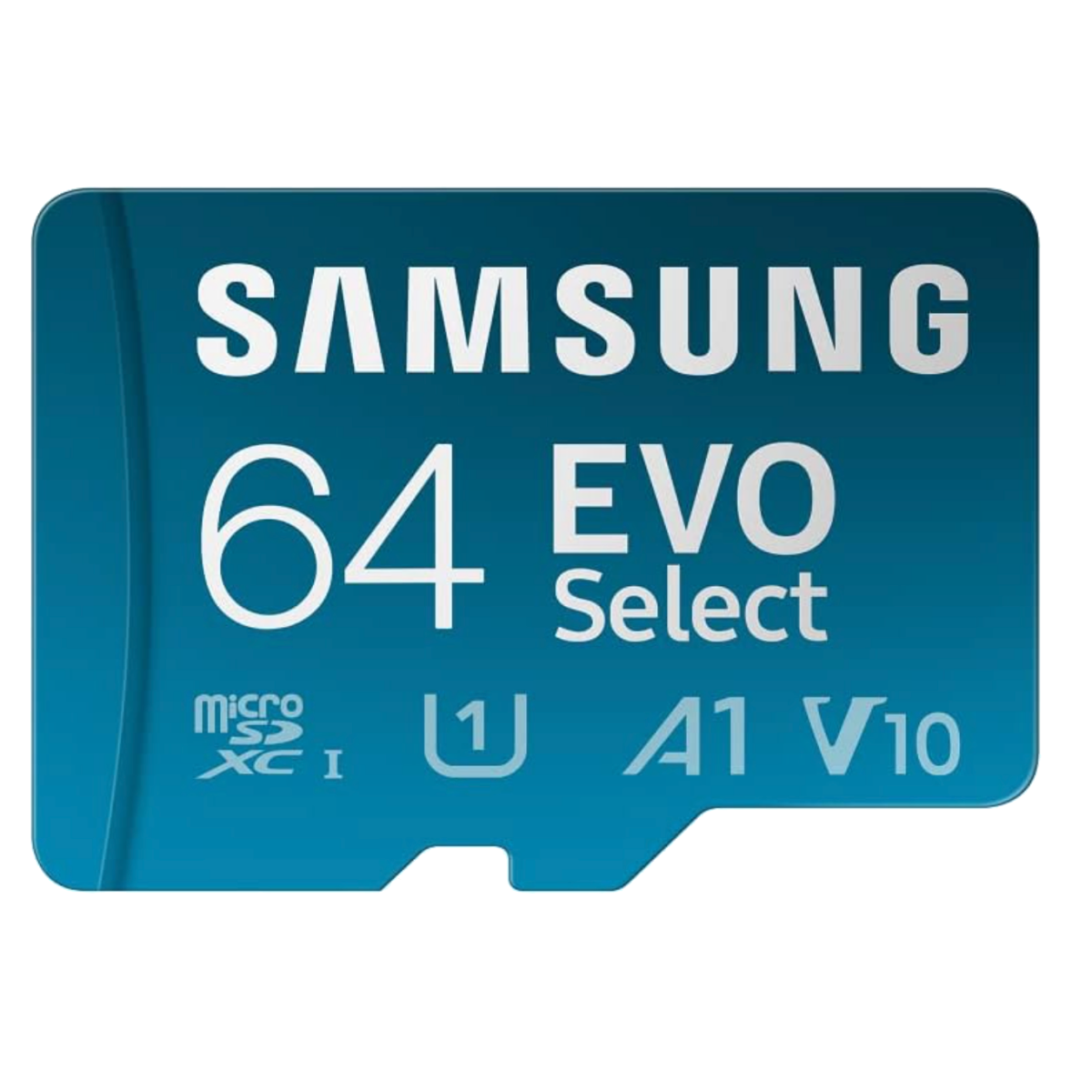 A Samsung Evo Select UHS-I microSDXC card