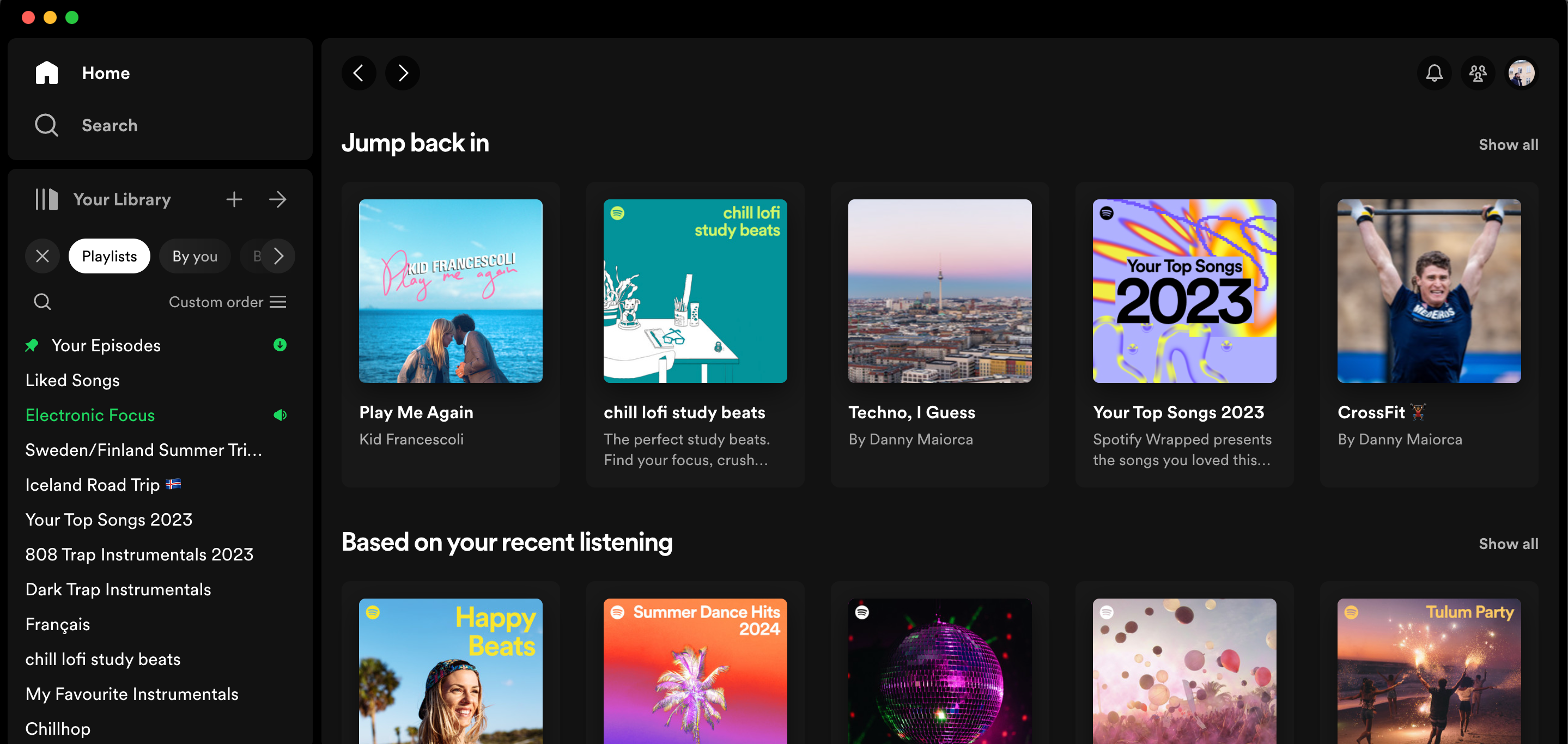 Organize your library within the Spotify app