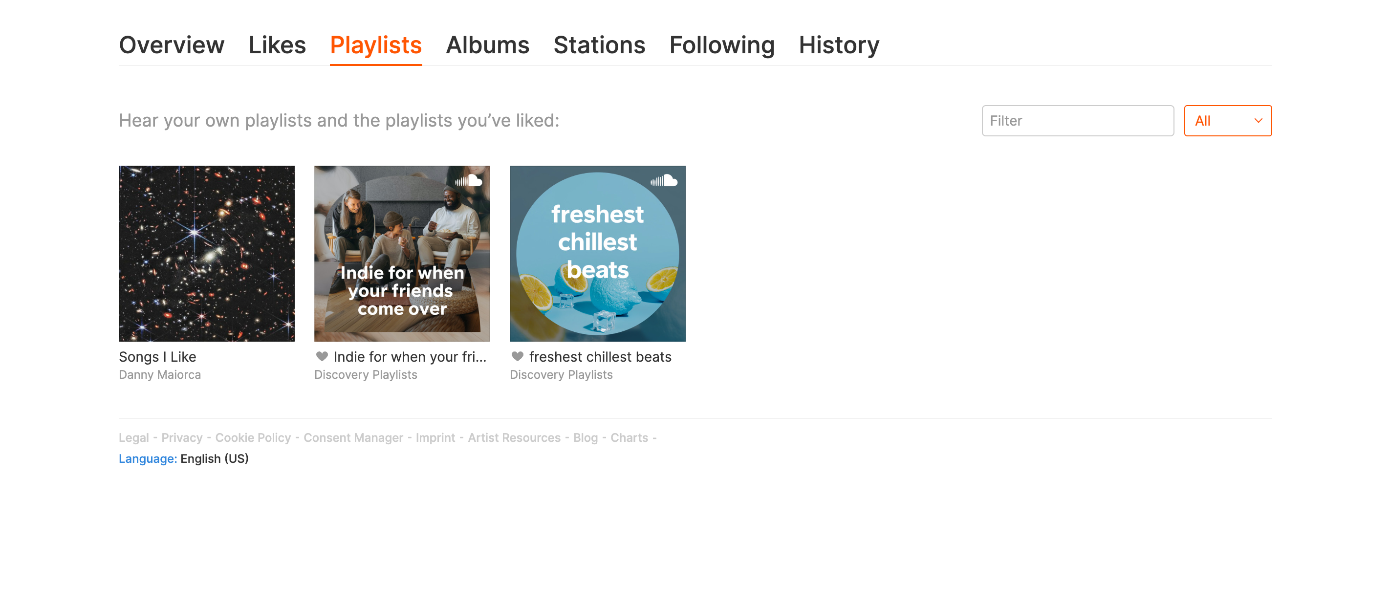 The interface to organize a playlist in SoundCloud