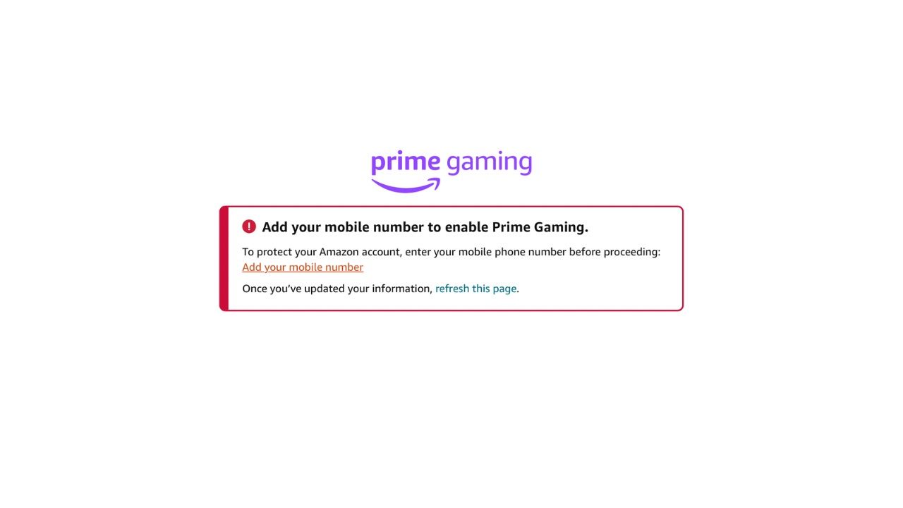 Mobile را برای فعال کردن Prime Gaming اضافه کنید