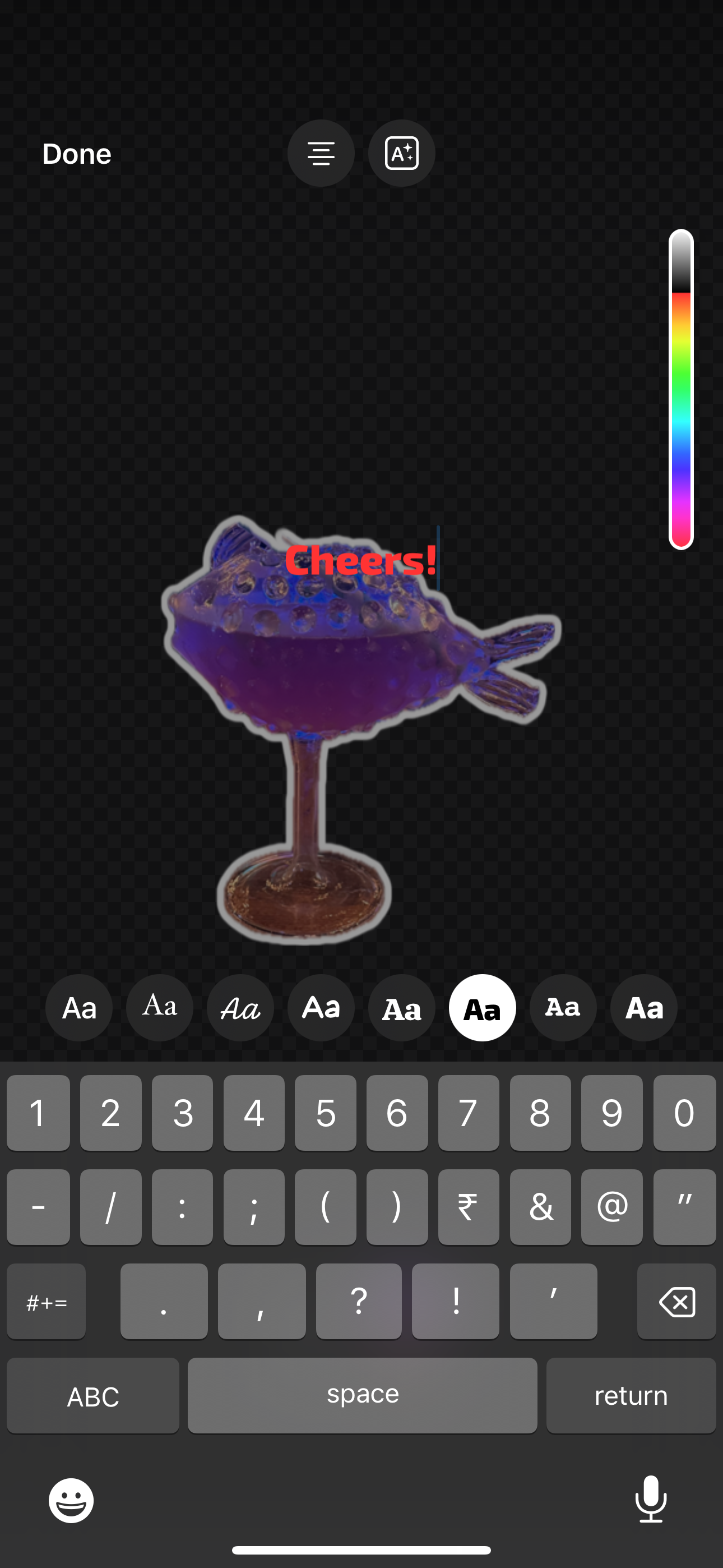 Adding text to a sticker in WhatsApp for iOS