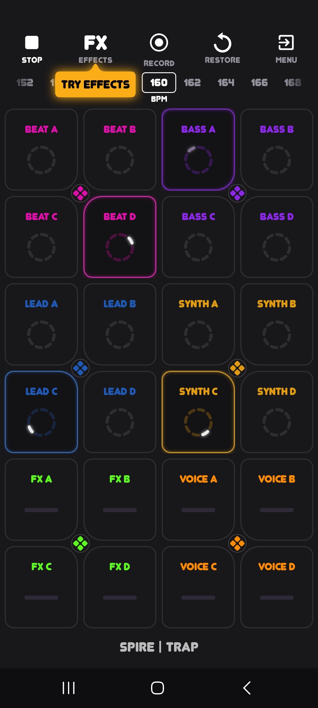 ابزار مجازی Beat Machine با کد رنگی