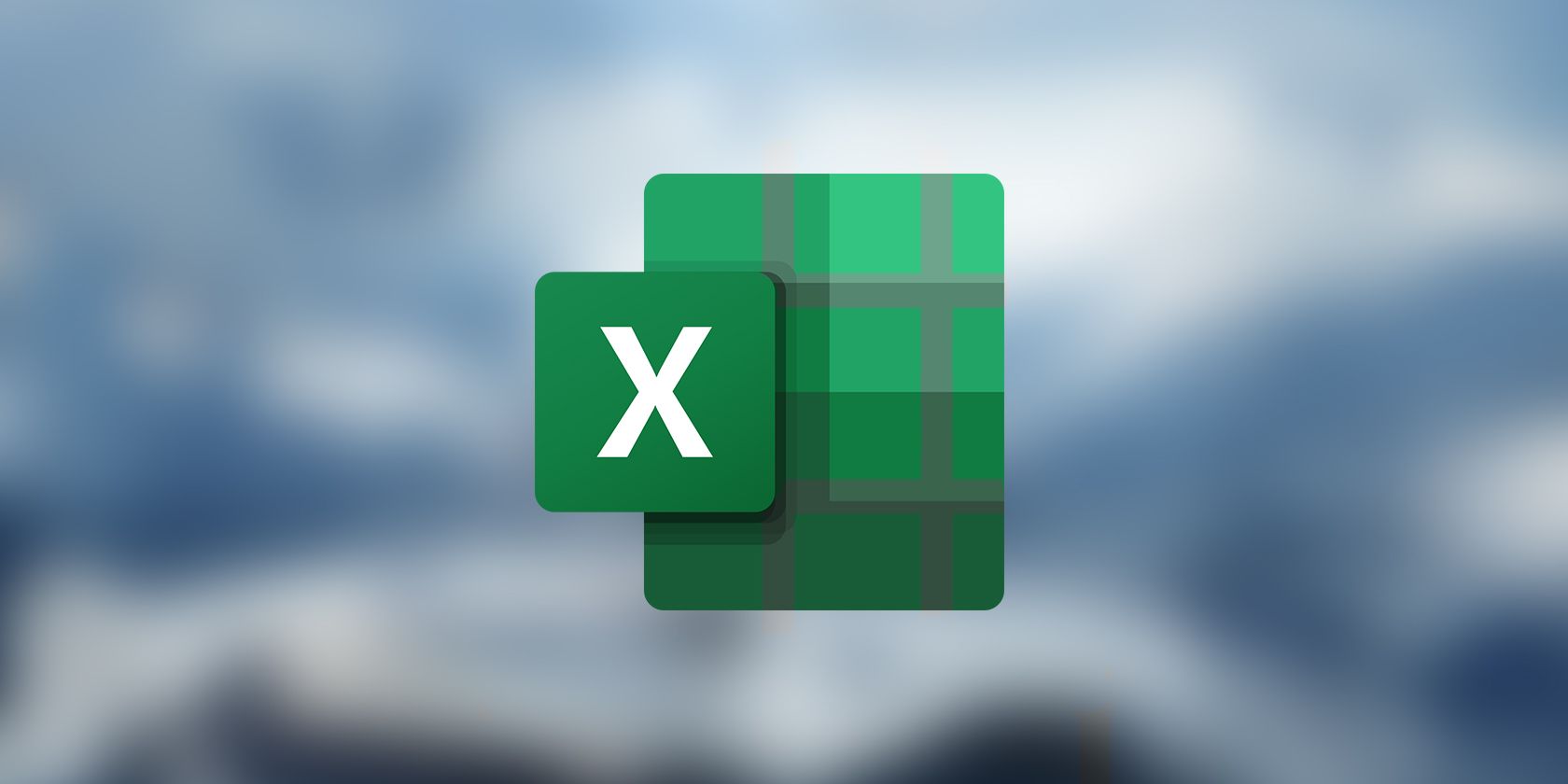 Excel logo with a grid background