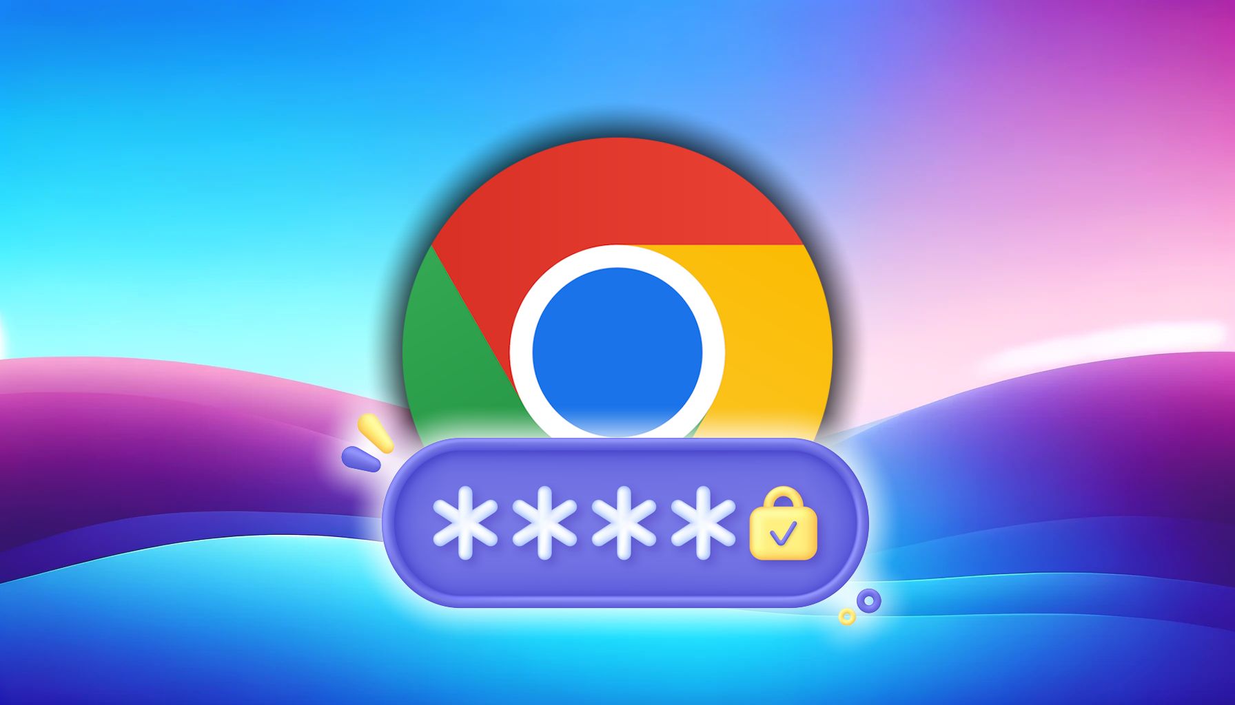 google chrome logo with password prompt
