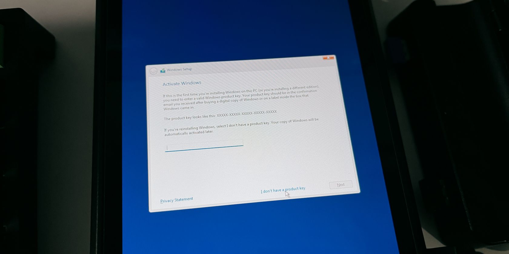 Nu am o opțiune de cheie de produs în timpul configurării Windows 11