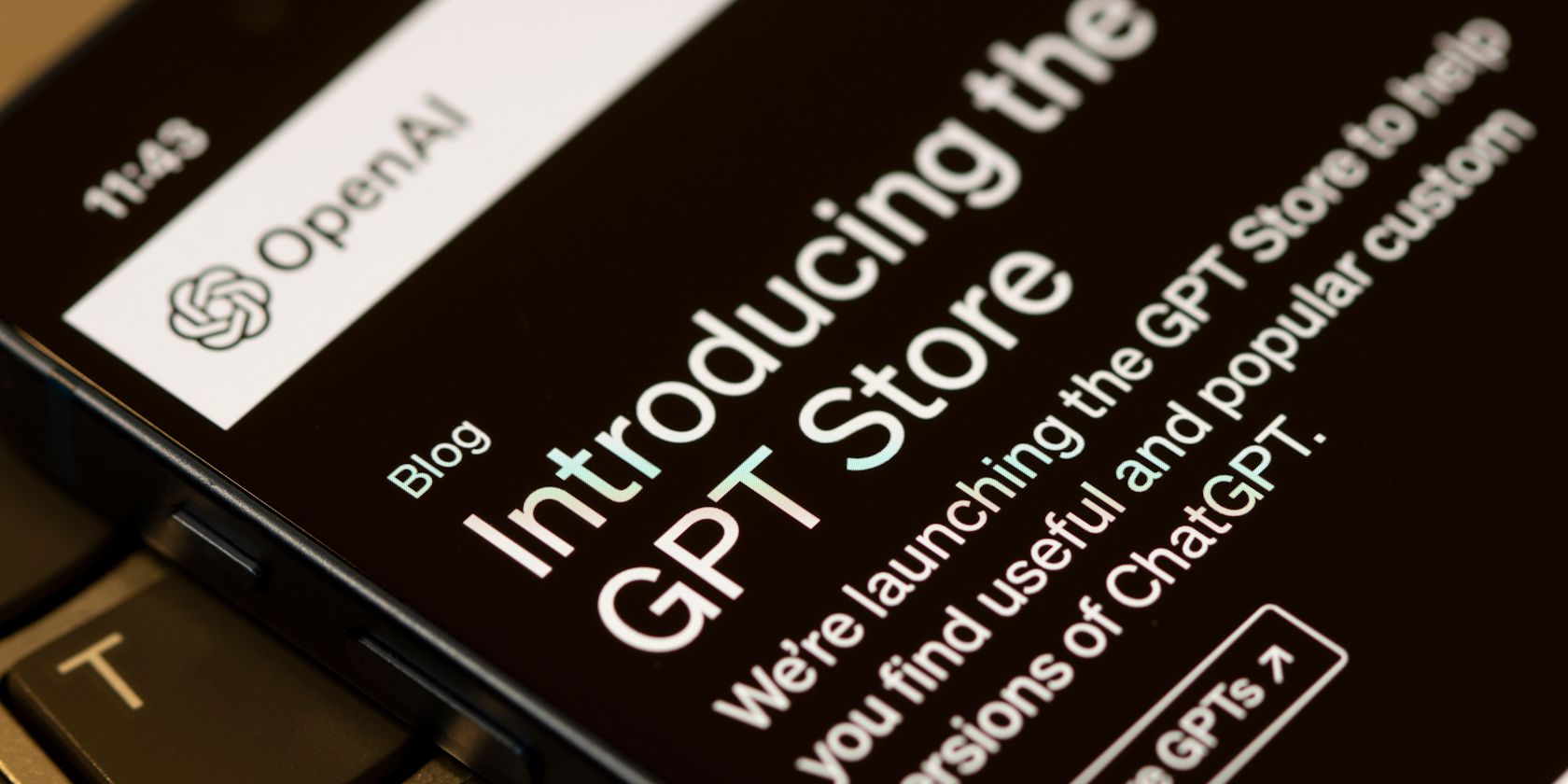 introducing gpt store information on smartphone screen
