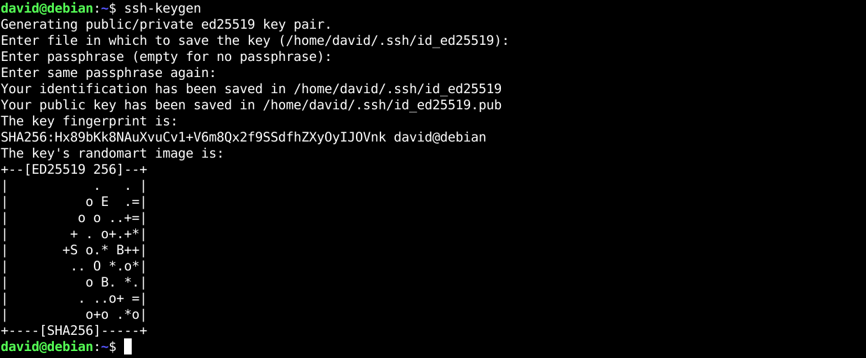 Linux SSH key generation