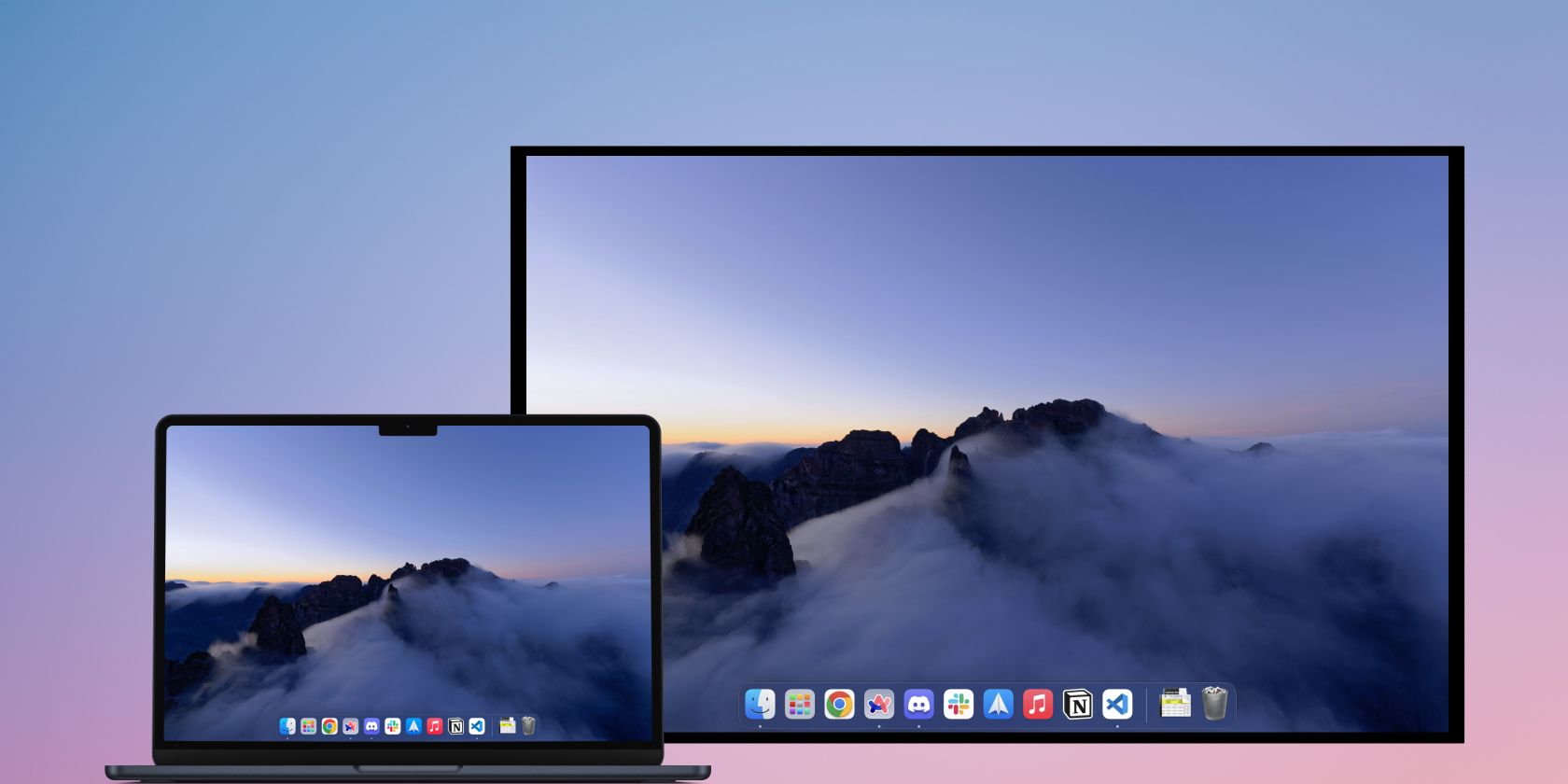 Mac connected to TV-1