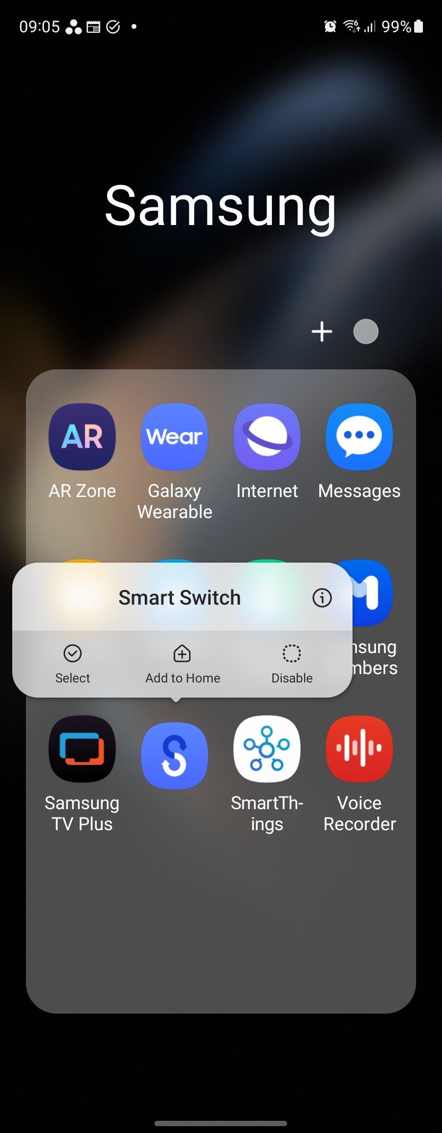 Disable system app on Samsung One UI