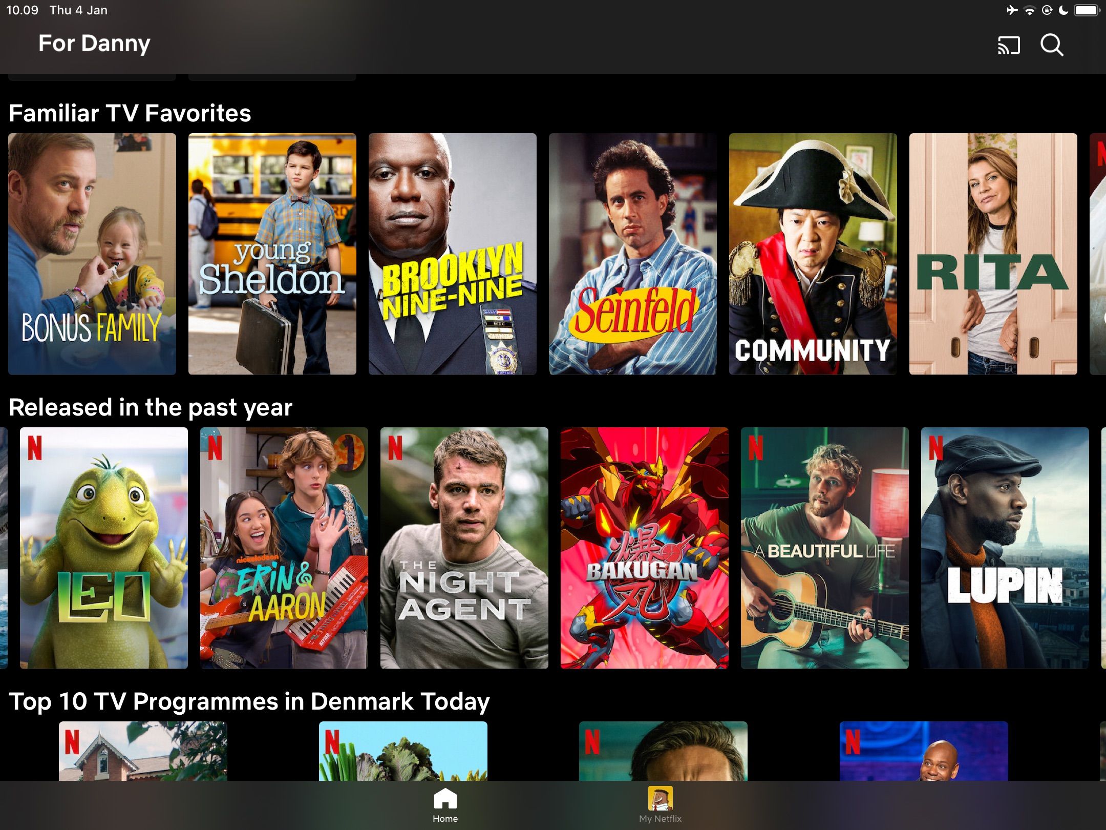 A selection of TV shows as they appear on Netflix