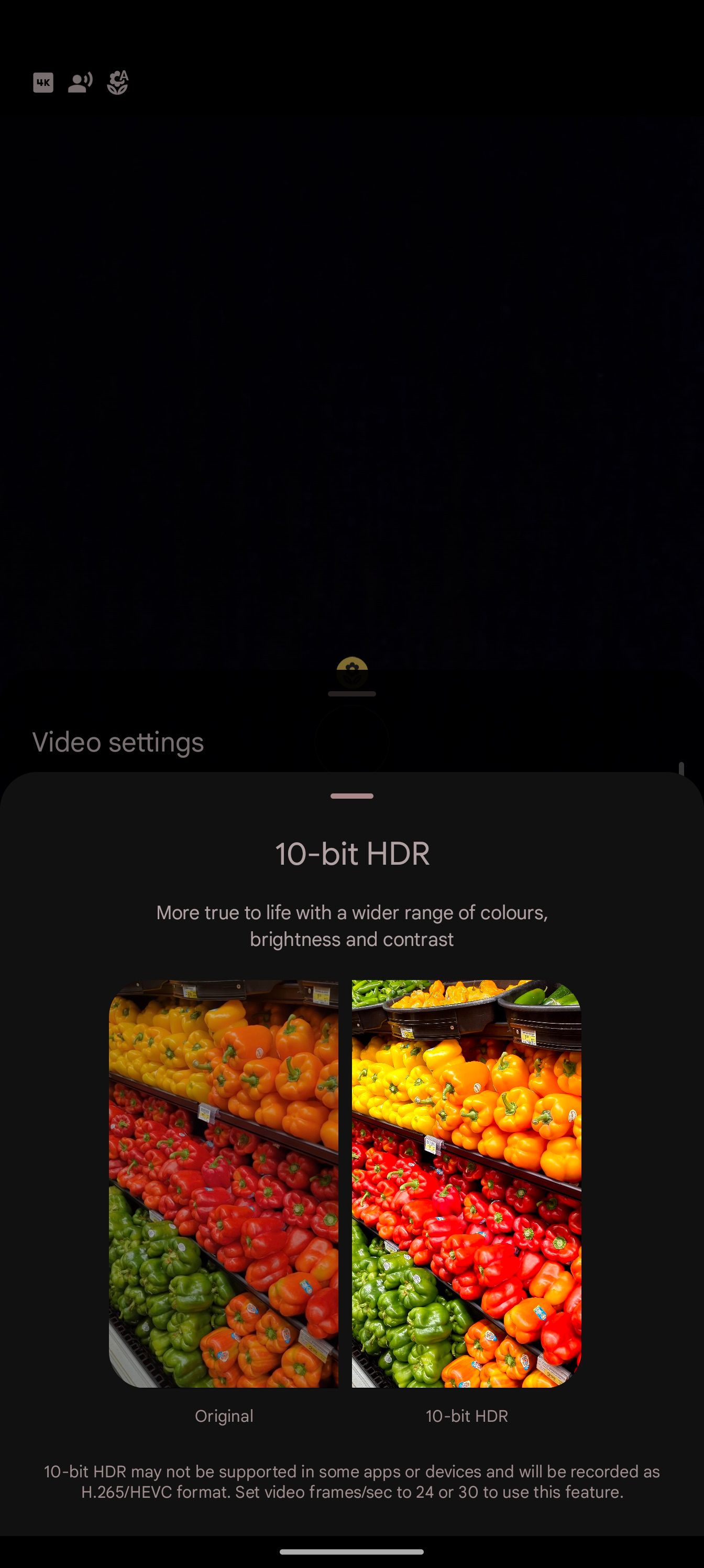 Google Pixel 8 - توضیح ویدیوی HDR در برنامه دوربین