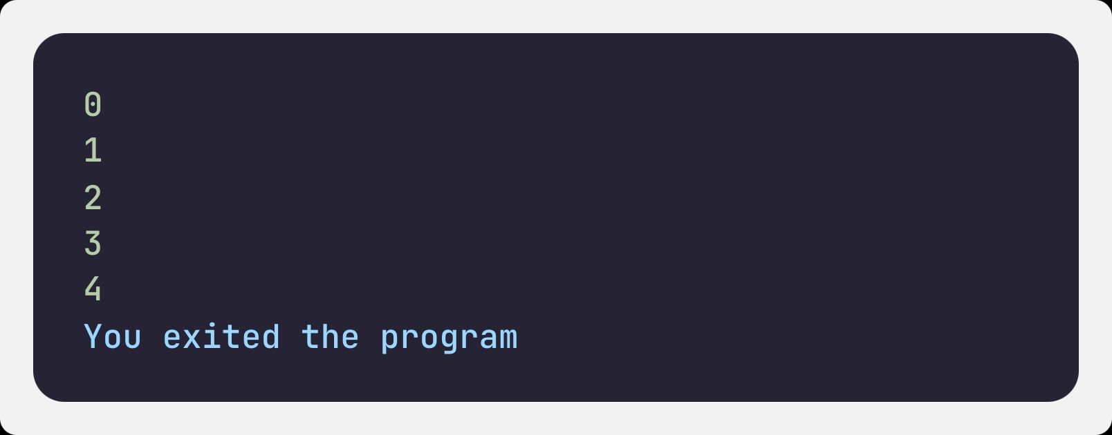 Python code output screenshot