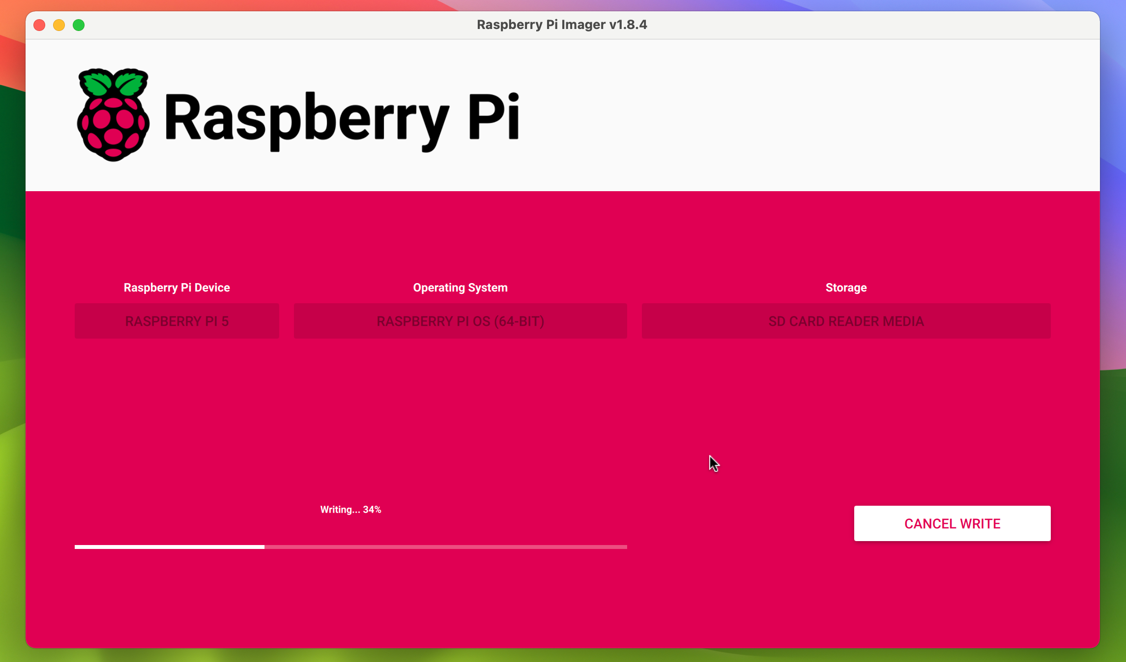 Raspberry Pi Imager نوشتن سیستم عامل روی کارت