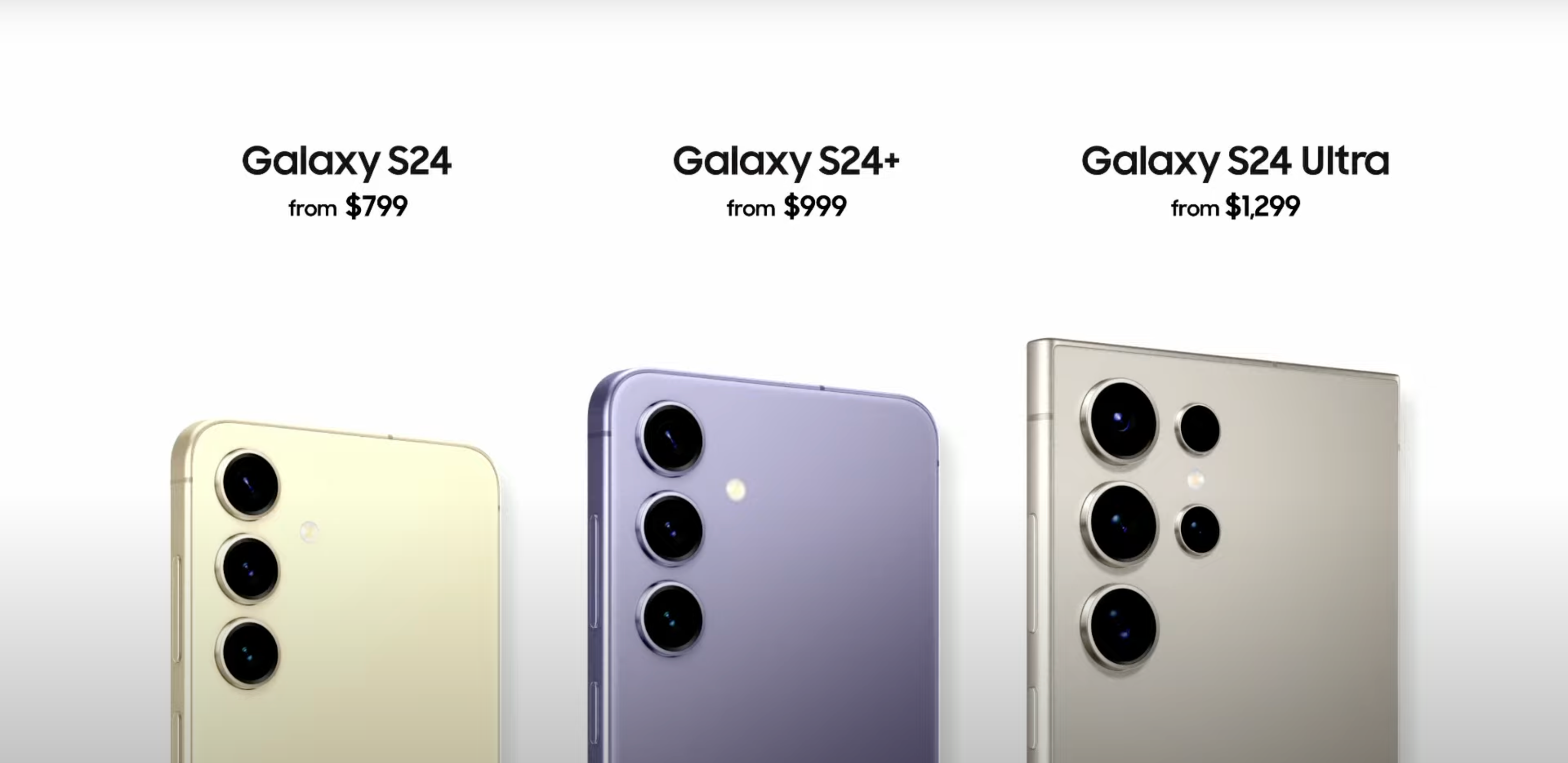 Samsung Galaxy S24 Lineup Pricing