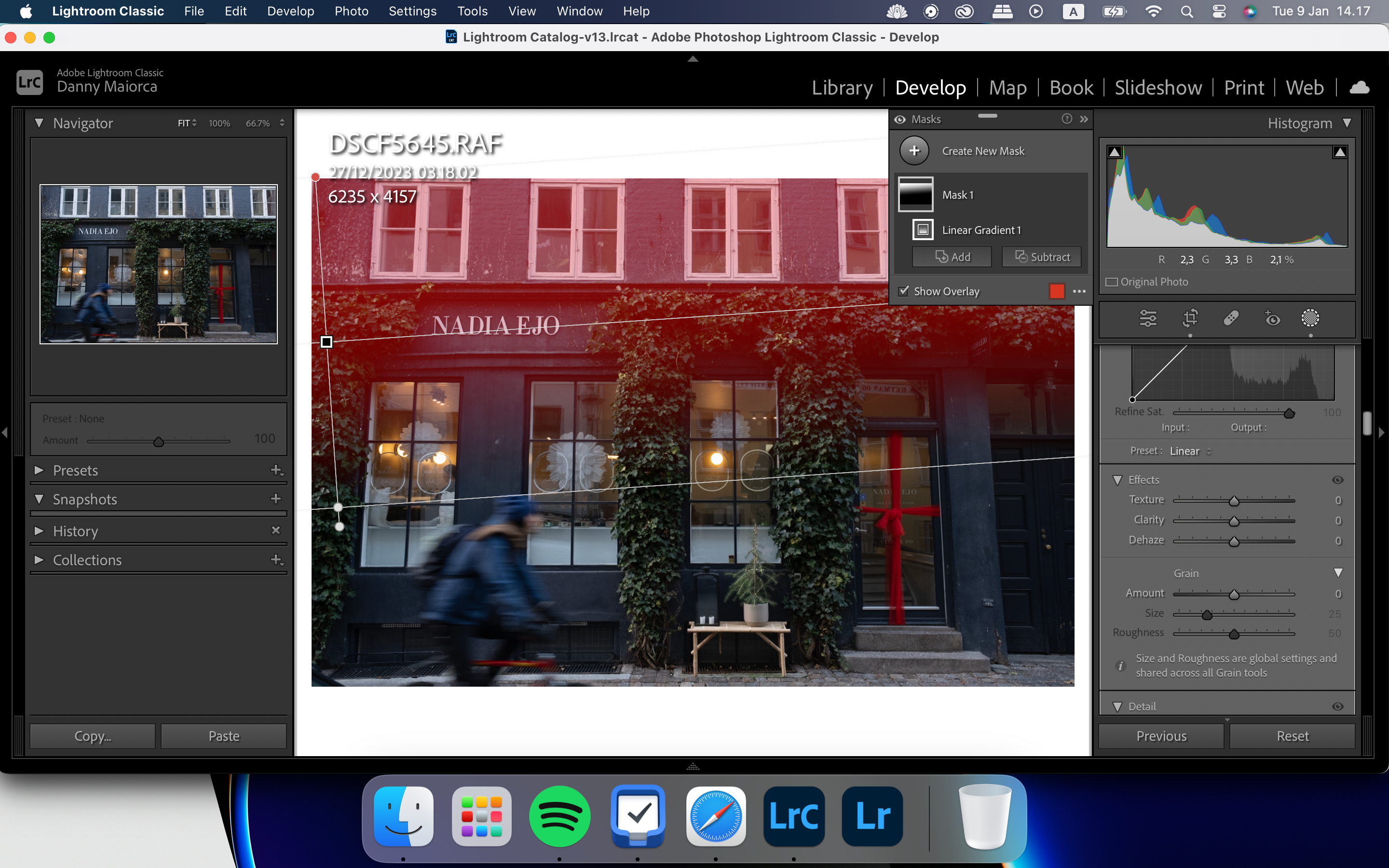 از ویژگی Lightroom Radial Gradient استفاده کنید