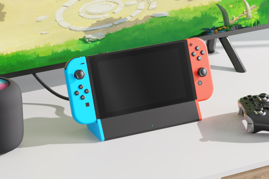 SIWIQU TV Dock Station with a nintendo switch docked