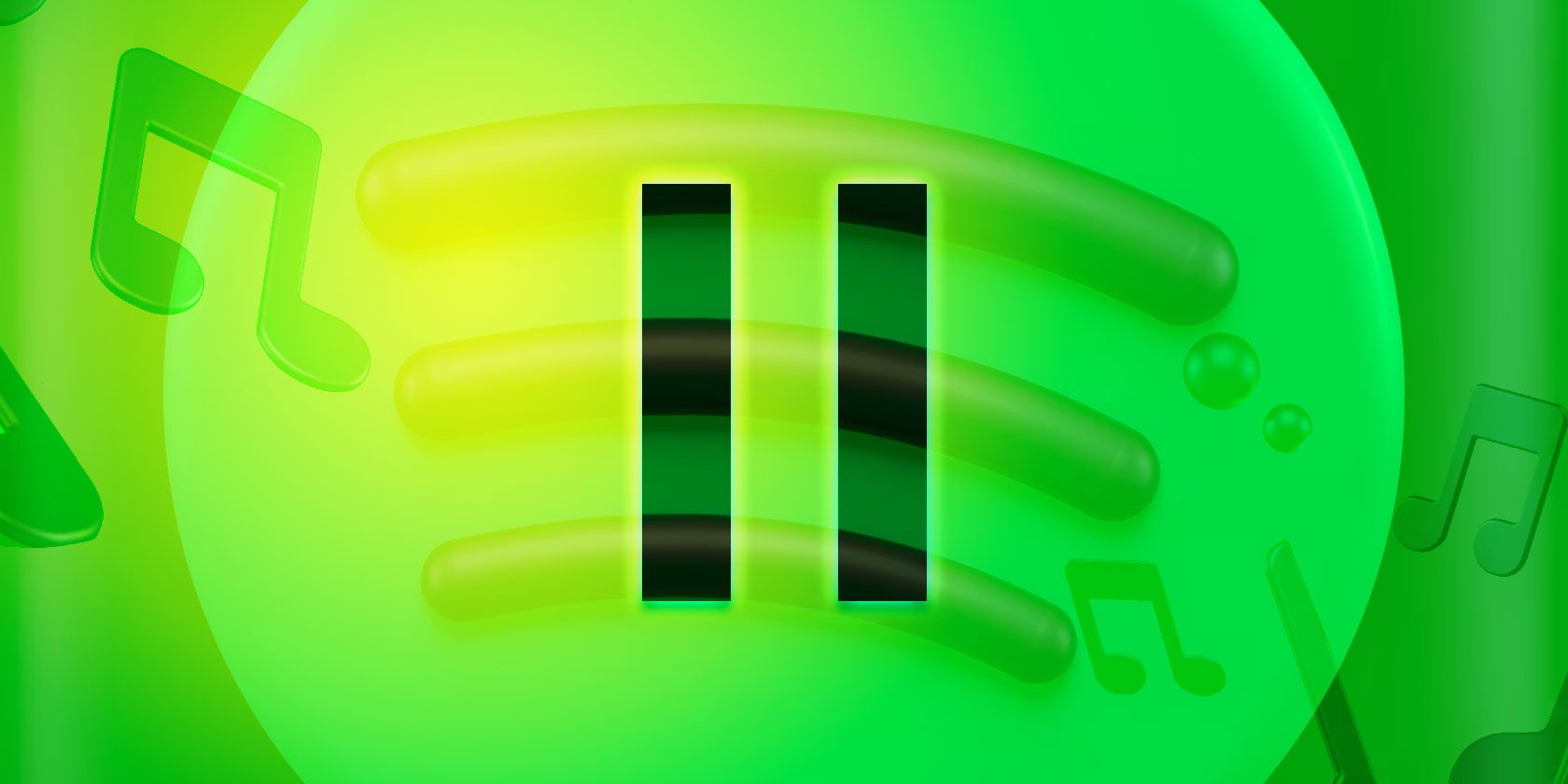 Spotify Logo with Pause icon