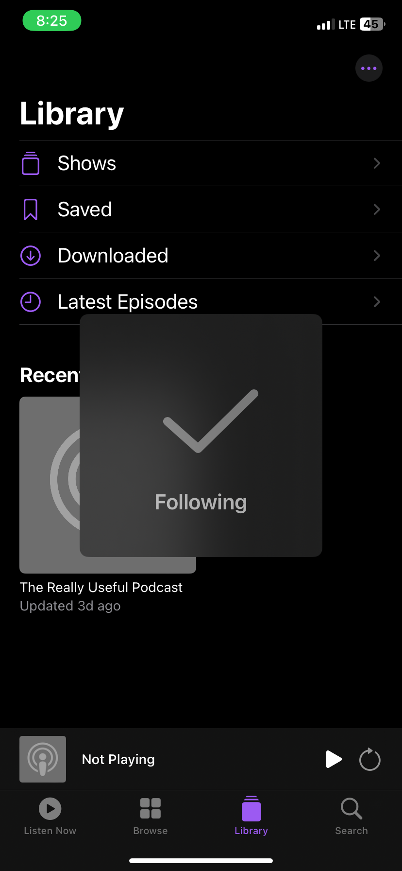 Subscribed podcast show on Apple Podcasts