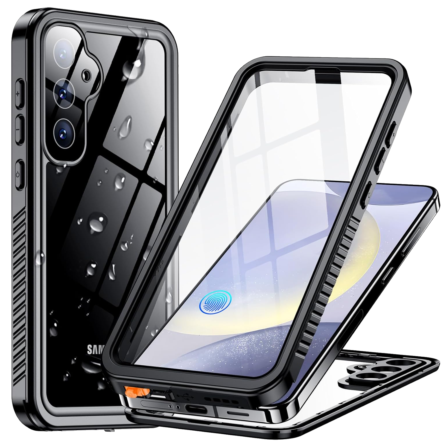 Temdan 2-in-1 Case with screen protector Designed for Samsung Galaxy S24