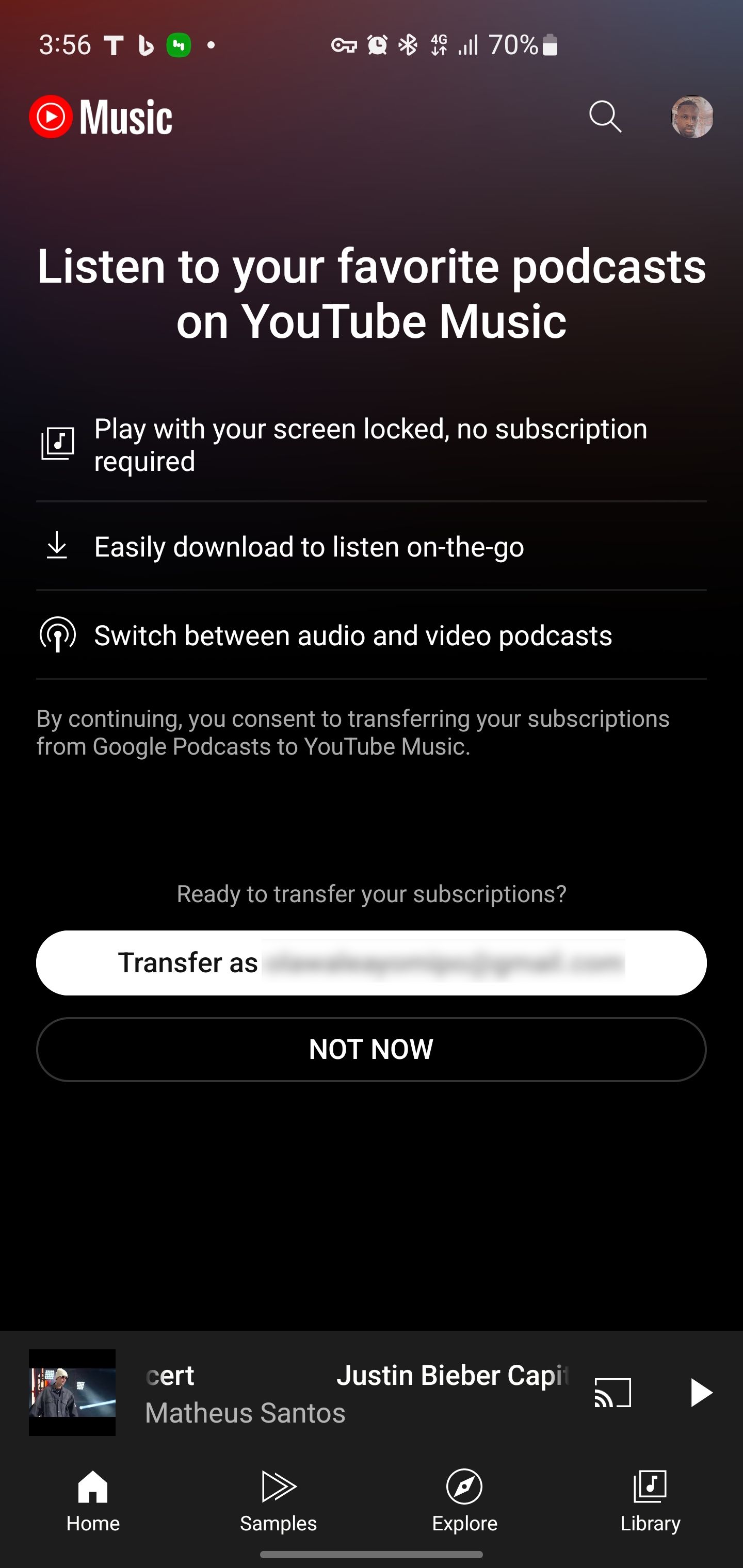 Transferring Google Podcasts Subscriptions to YouTube Music