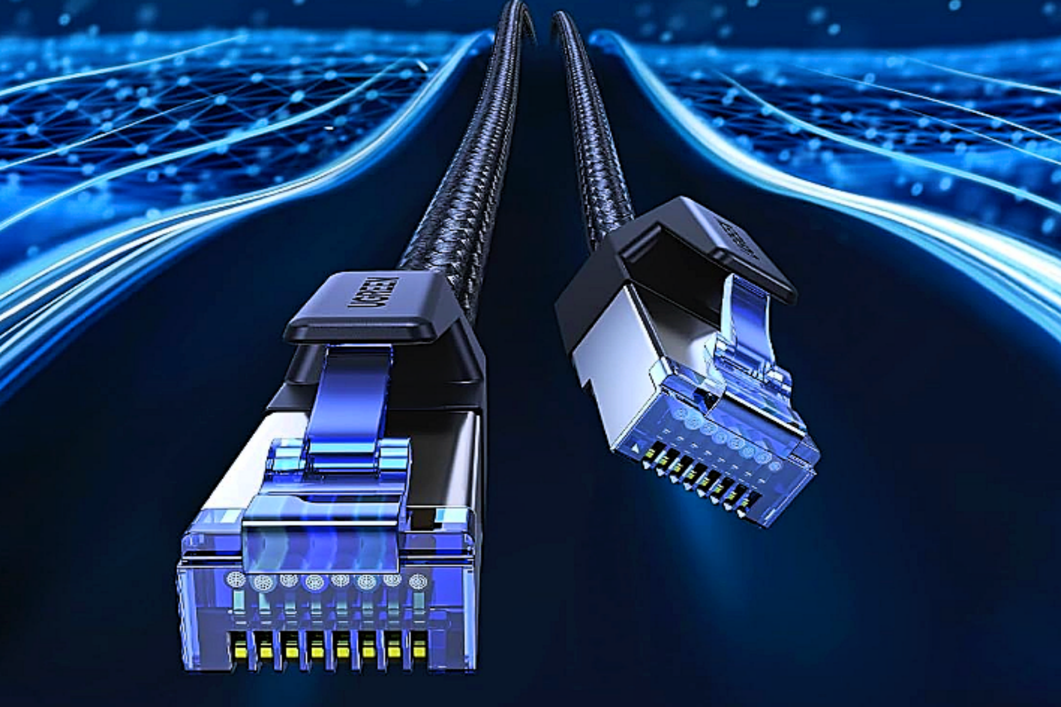 Two UGREEN Cat 8 Ethernet Cable connectors